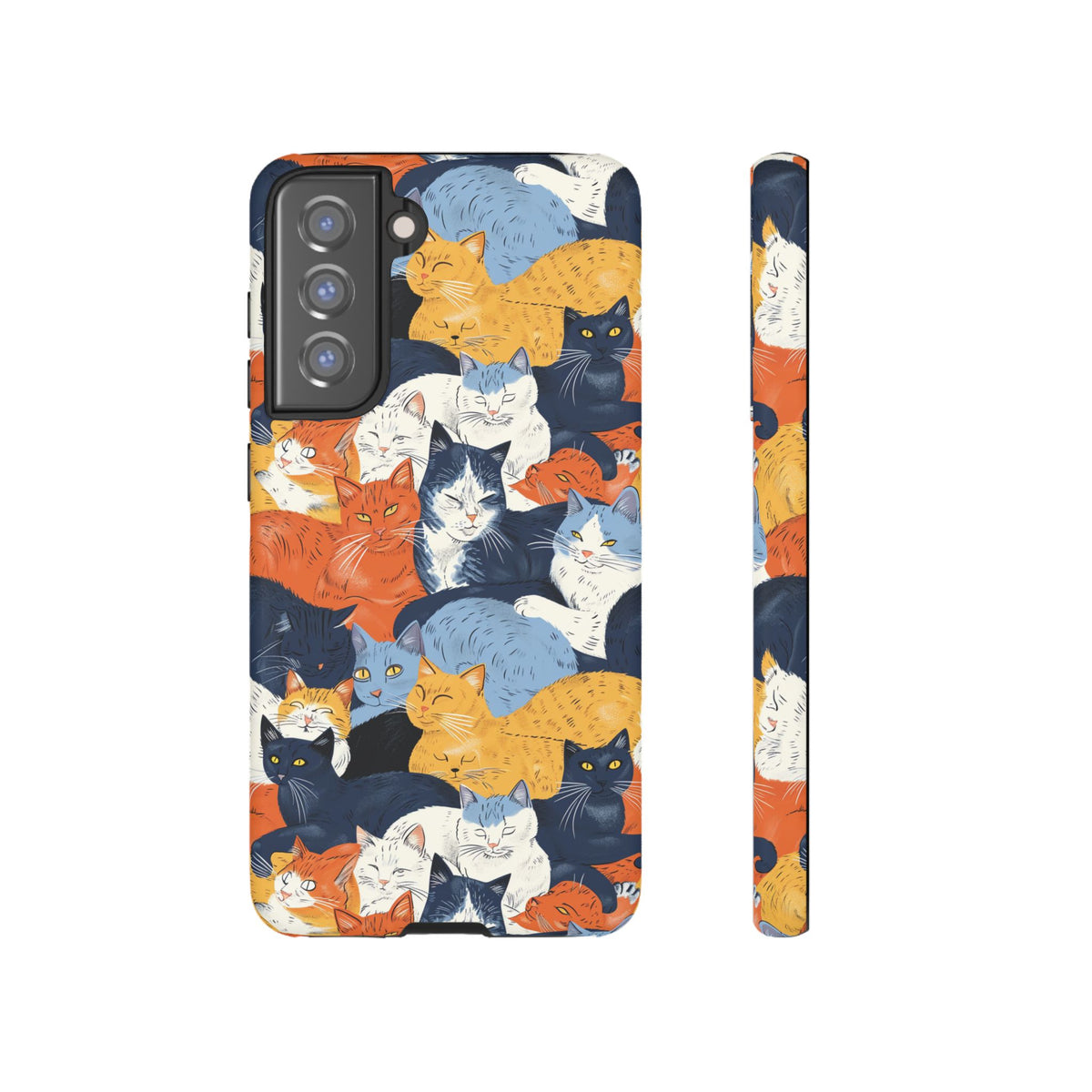 Seamless Cat Pattern Design Phone Case – Playful and Stylish Cat-Themed Phone Cover