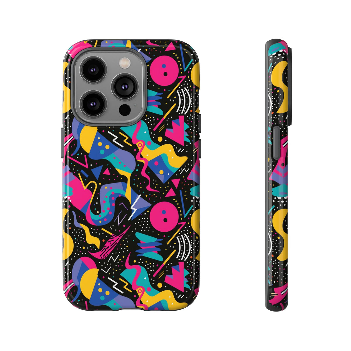 90s Themed Seamless Pattern Phone Case – Embrace Retro Style and Protection 302