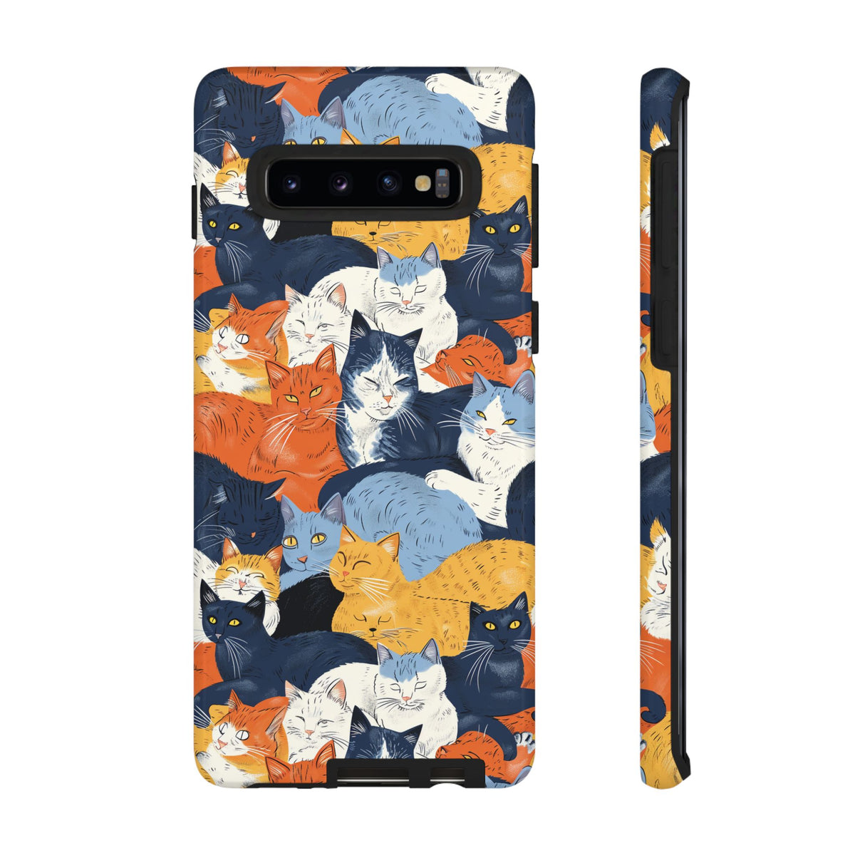 Seamless Cat Pattern Design Phone Case – Playful and Stylish Cat-Themed Phone Cover