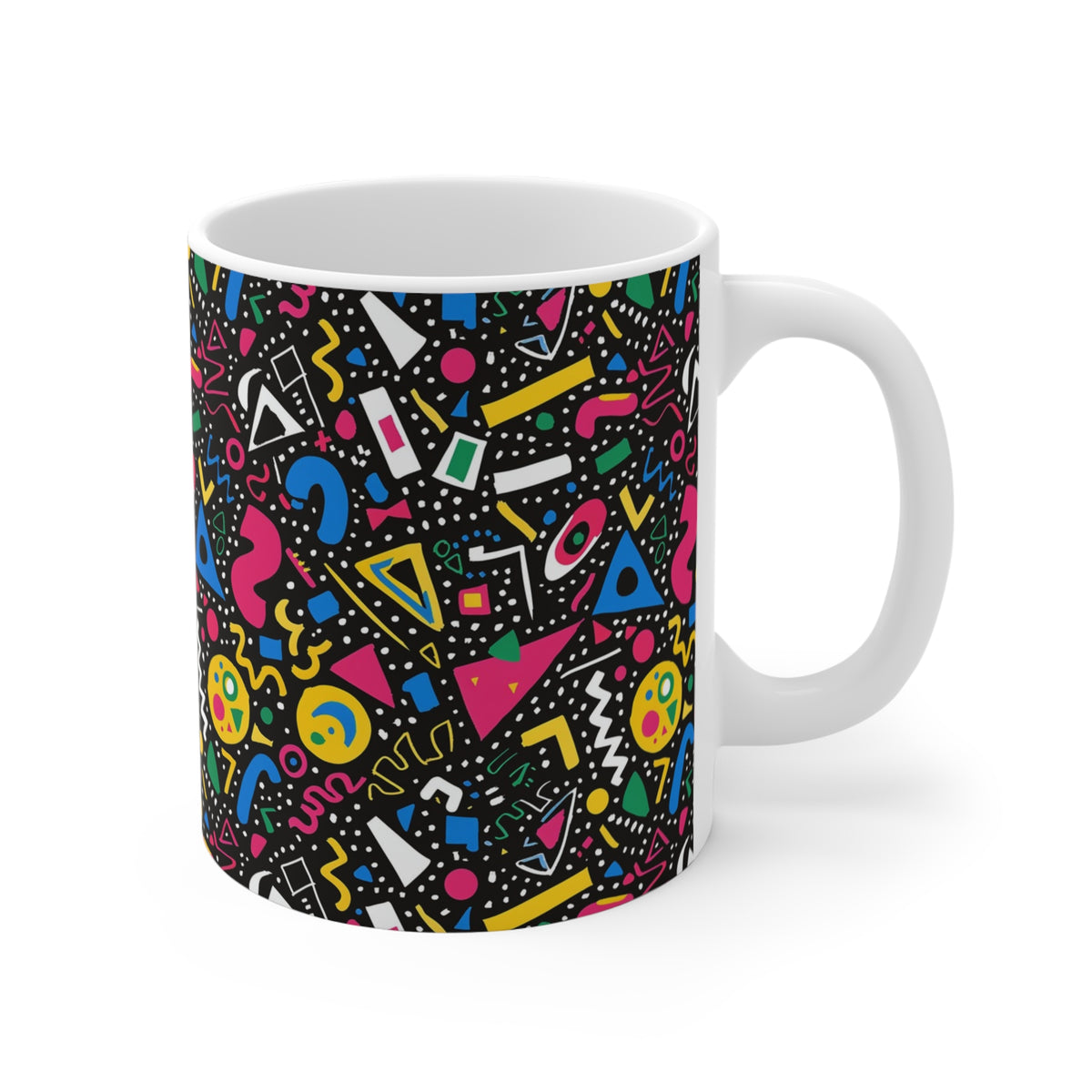 90s Retro Coffee Mug - Full Wrap Design