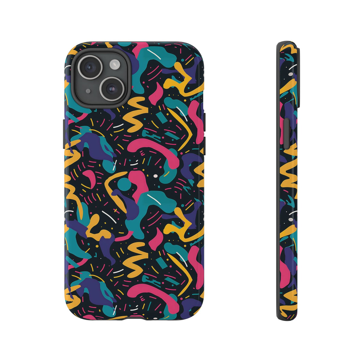 90s Themed Seamless Pattern Phone Case – Embrace Retro Style and Protection 235