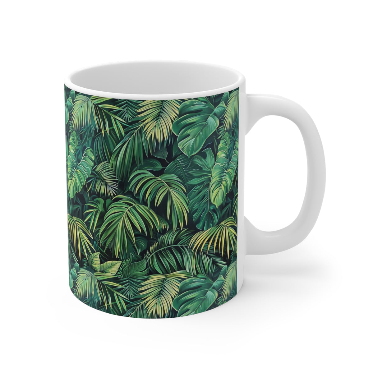 Endless Forest Pattern Coffee Mug - Nature-Inspired Ceramic Drinkware 191