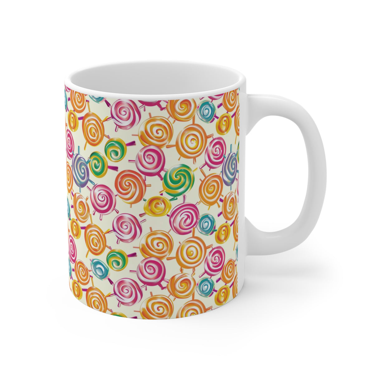 Colorful All-Over Candy Theme Coffee Mug Fun Ceramic Drinkware 005