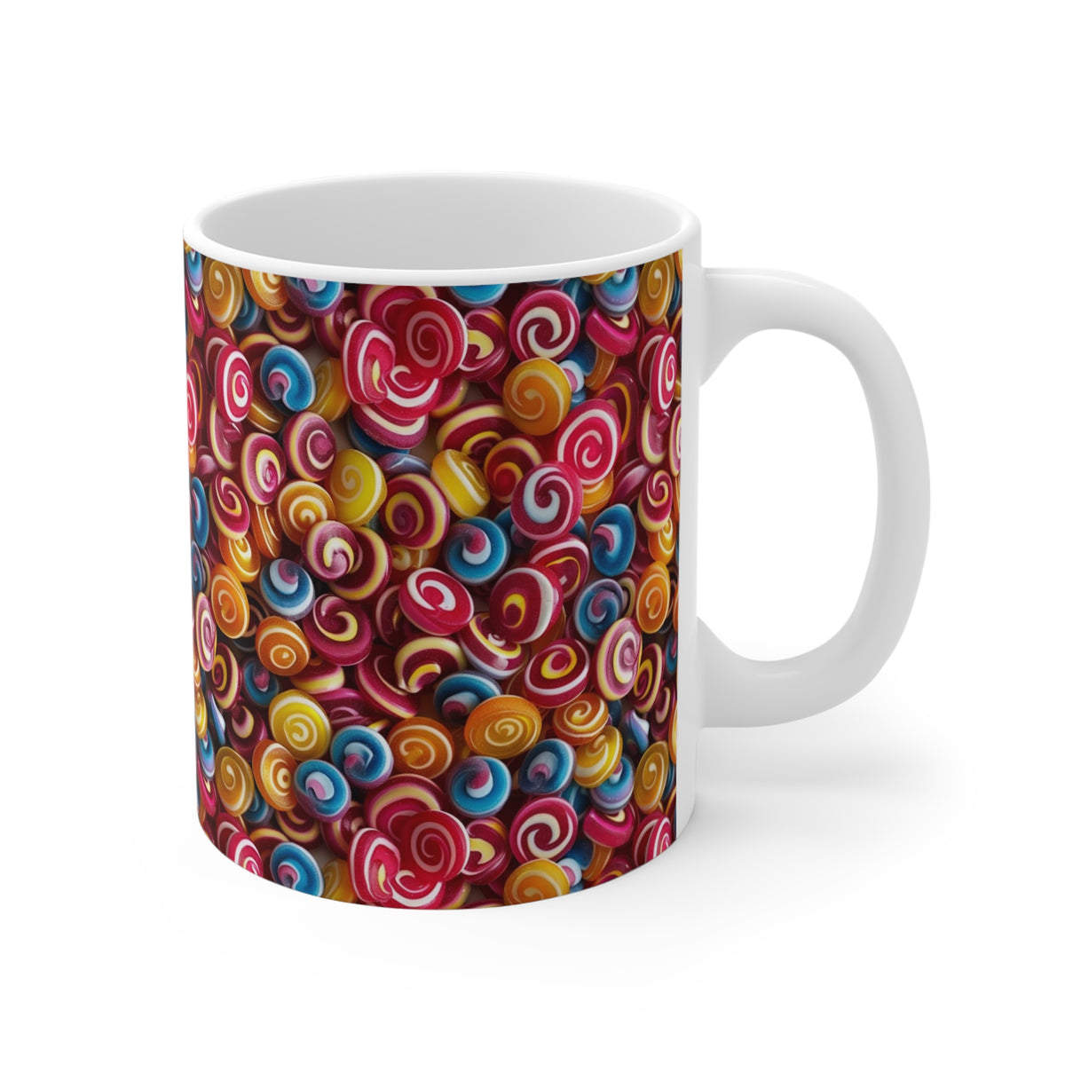 Colorful All-Over Candy Theme Coffee Mug Fun Ceramic Drinkware 370