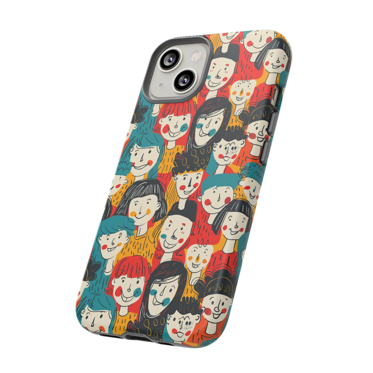 Happy Faces Phone Case – Joyful and Cheerful Design for a Bright Look 3