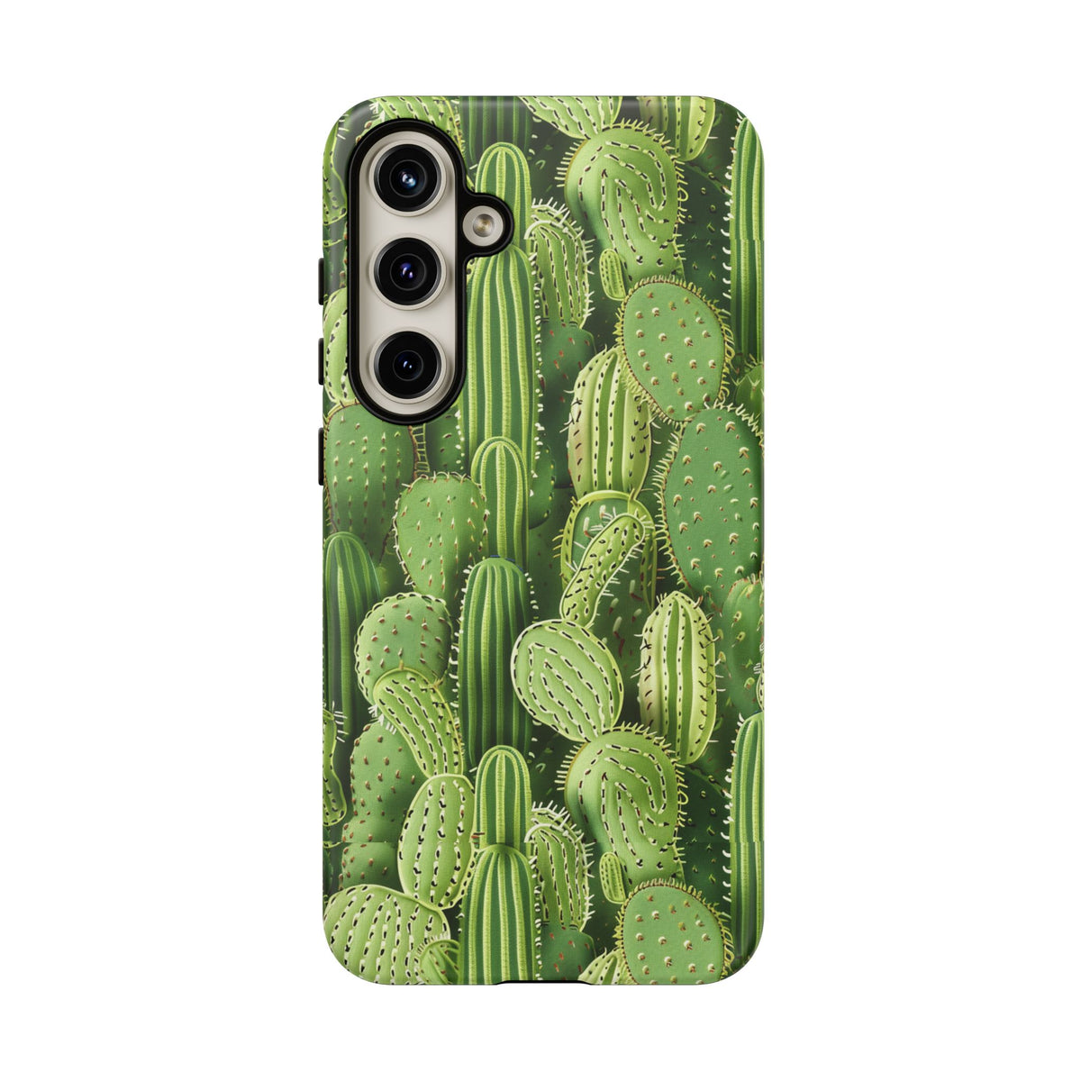 Cactus Embroidery Phone Case – Elegant and Unique Handcrafted Cactus Design