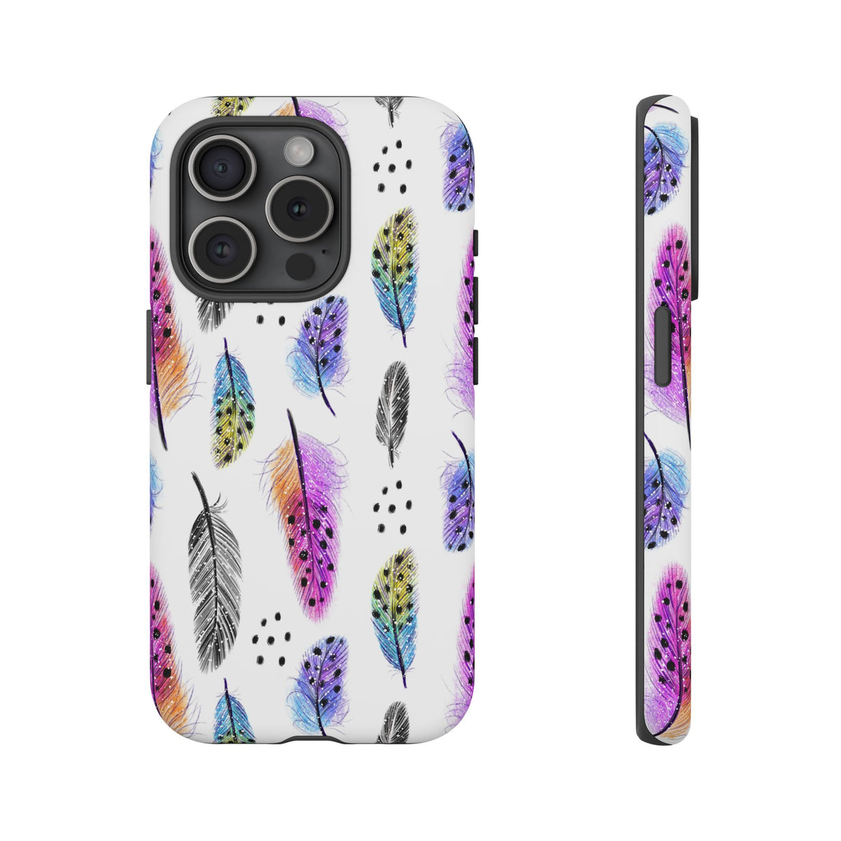 Feather Pattern Phone Case – Elegant & Durable Protection for Your Phone