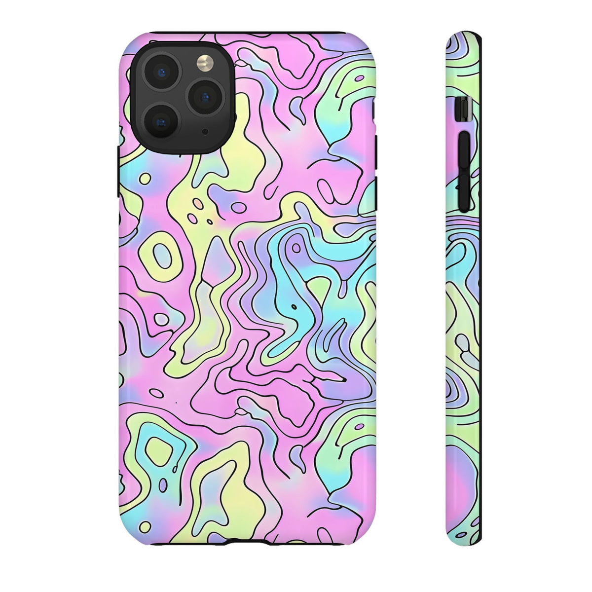 Abstract Pastel Waves and Wavy Lines Phone Case – Elegant and Modern Phone Cover 2