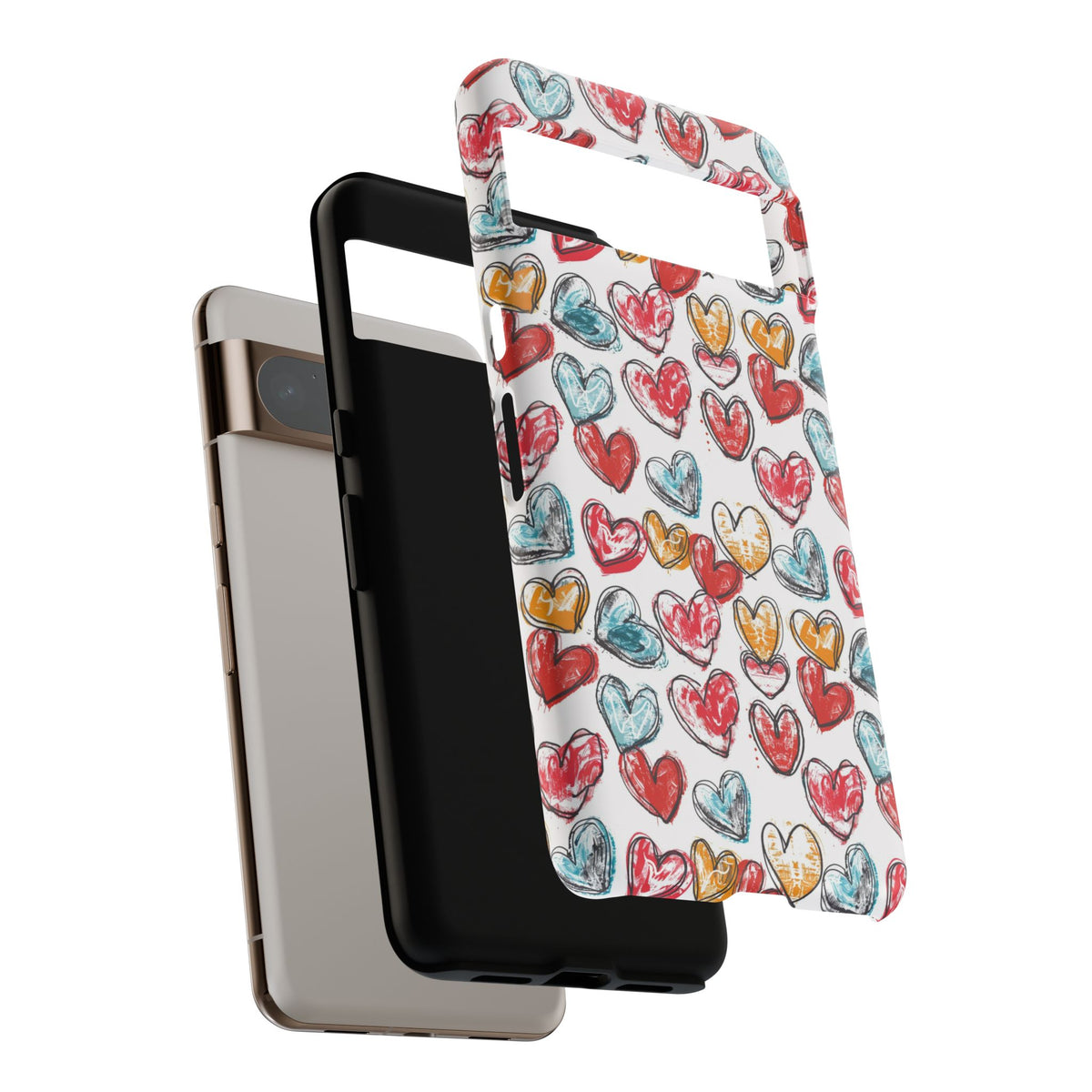 Heart Pattern Phone Case – Stylish & Loving Design for Your Device 235