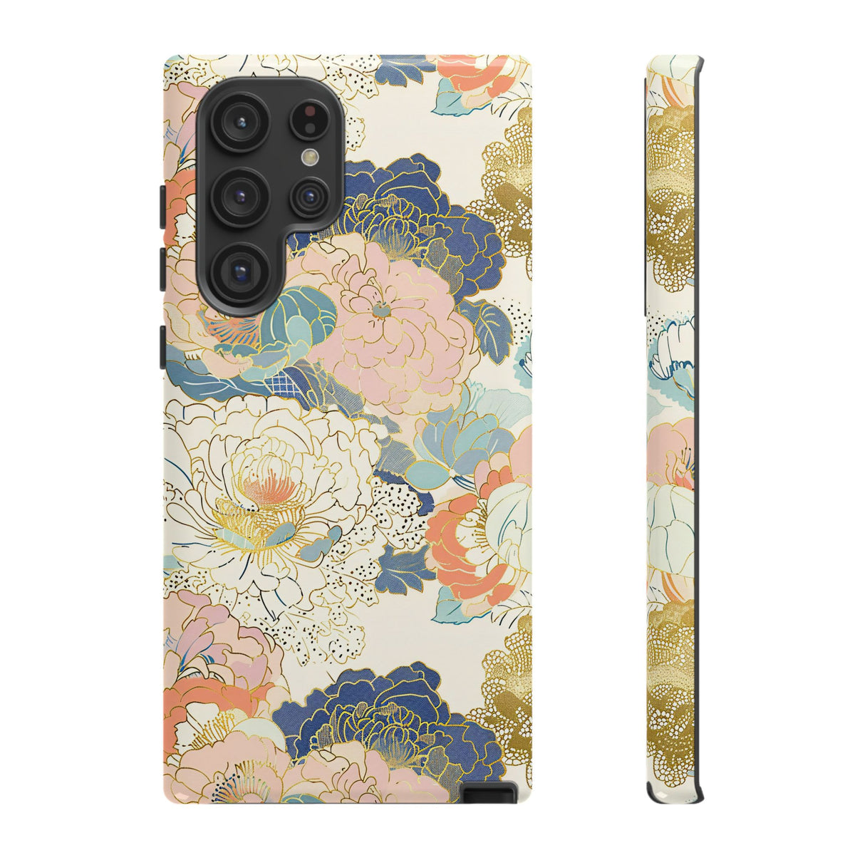 Japanese Blossom Asian Floral Design Phone Case – Elegant Floral Phone Cover 4