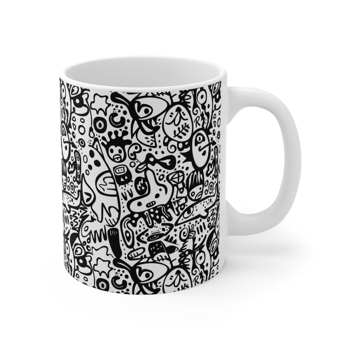 Artistic Doodle Coffee Mug - Sip with Imagination 206