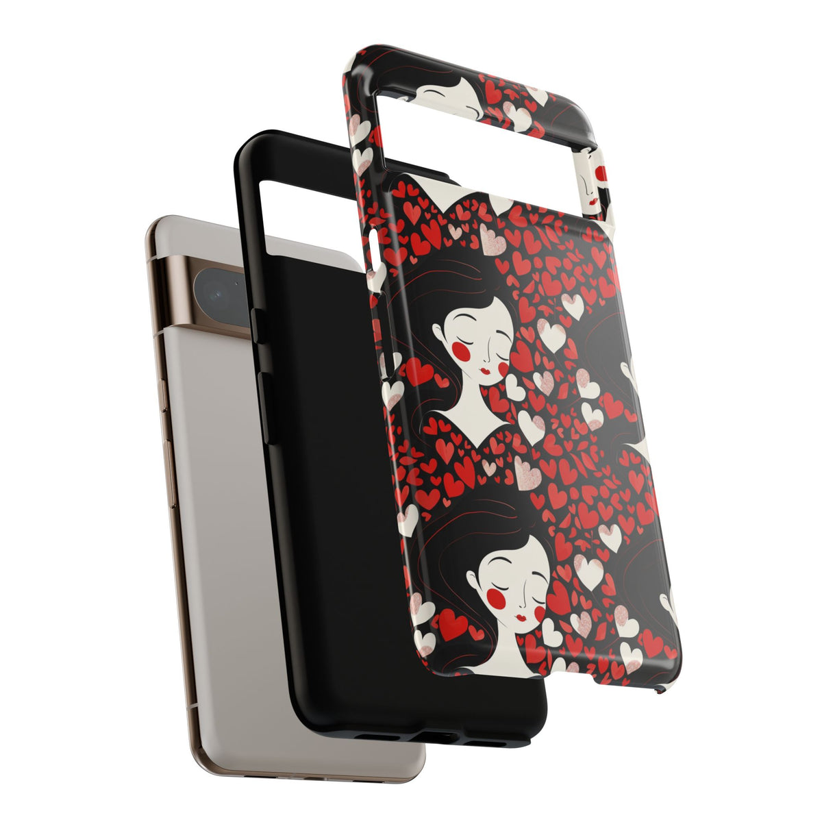 Heart Pattern Phone Case – Stylish & Loving Design for Your Device 232