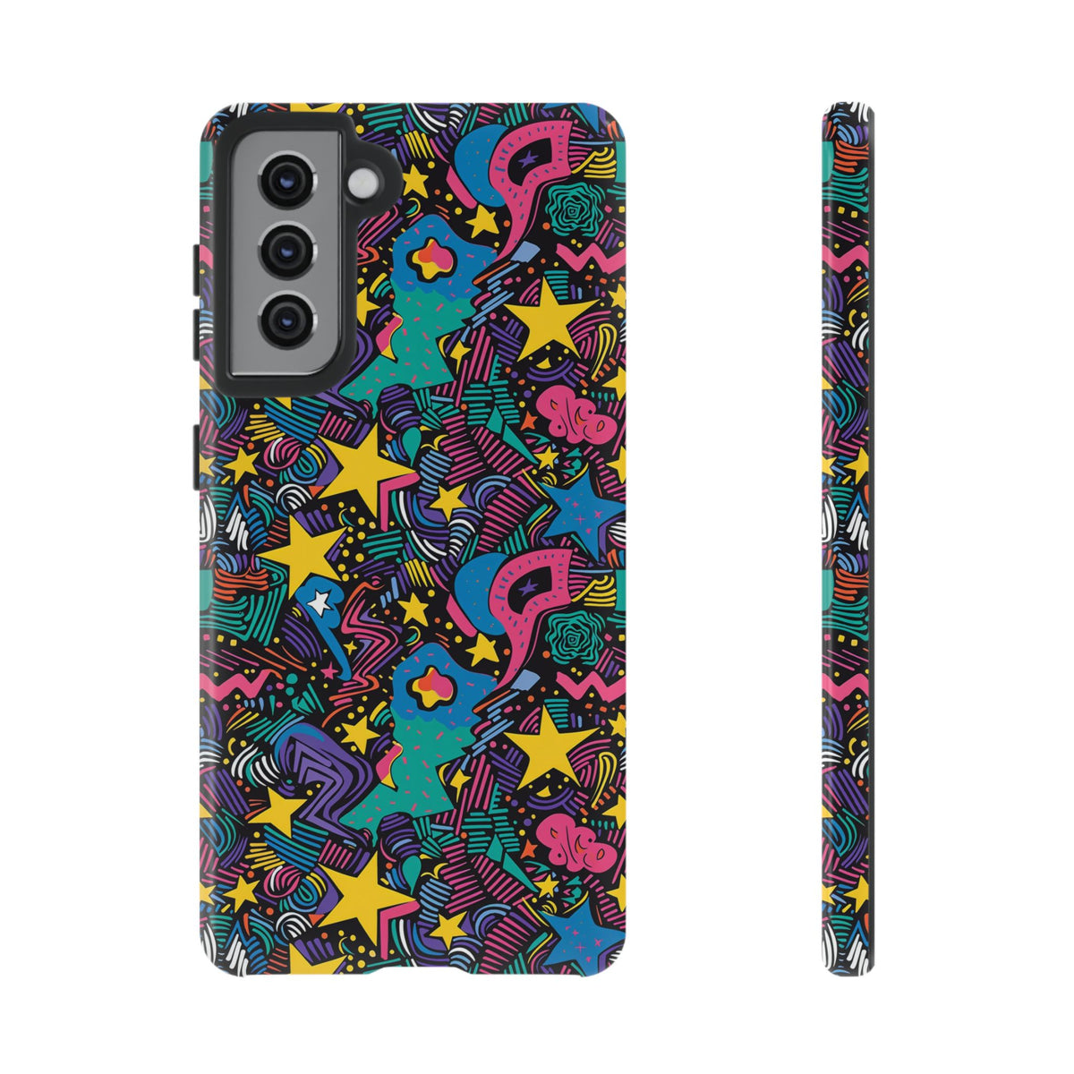 90s Themed Seamless Pattern Phone Case – Embrace Retro Style and Protection 227