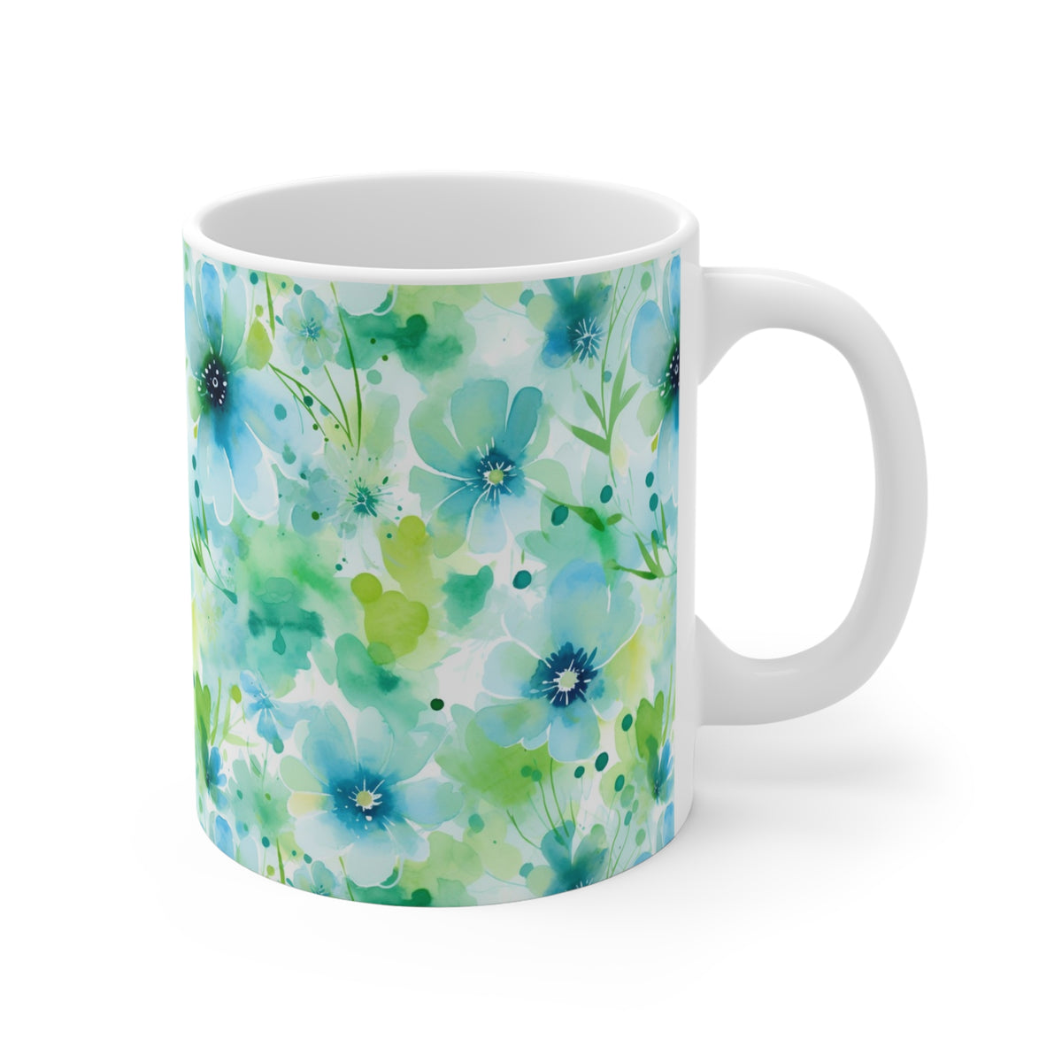 Various Watercolor Design All Over Coffee Mug – Unique Artistic Ceramic Coffee Cup 516