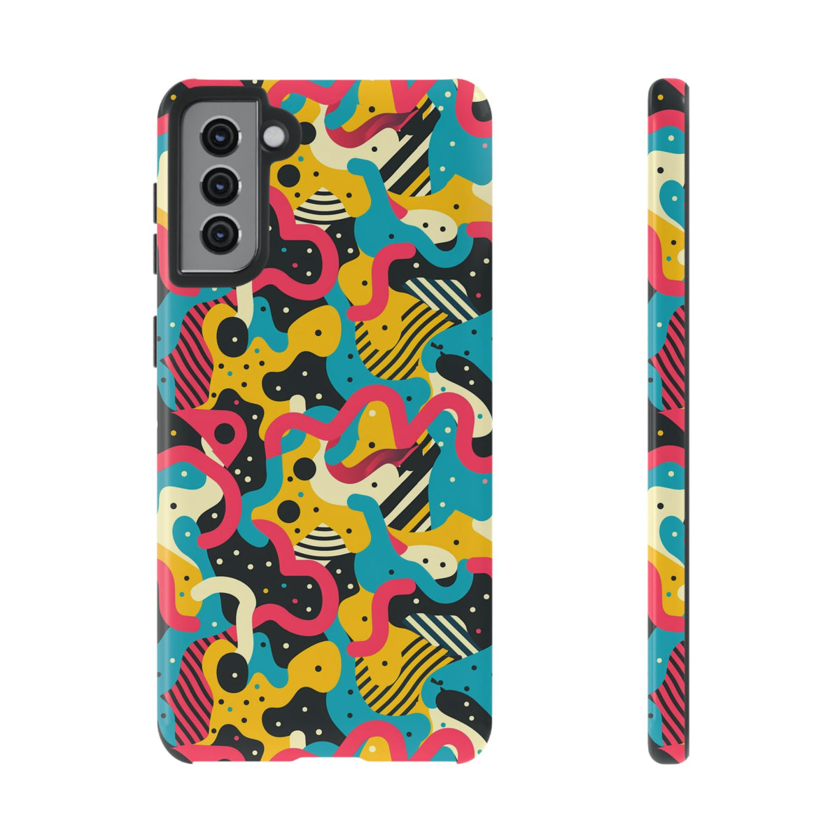 90s Themed Seamless Pattern Phone Case – Embrace Retro Style and Protection 238