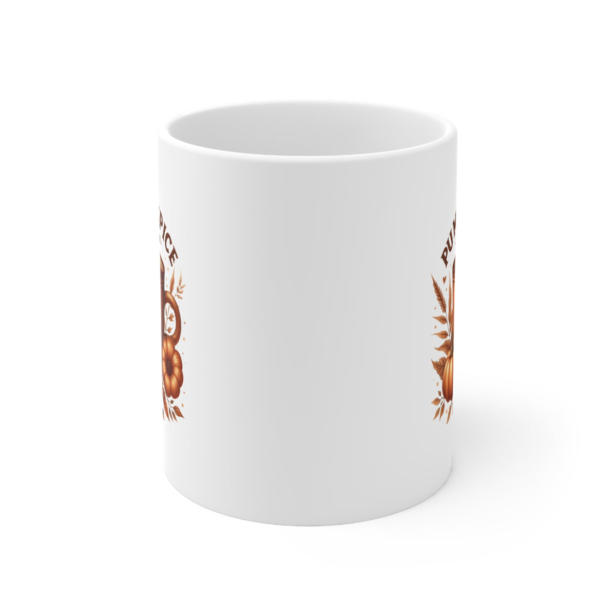 Pumpkin Spice Ceramic Coffee Cups, 11oz