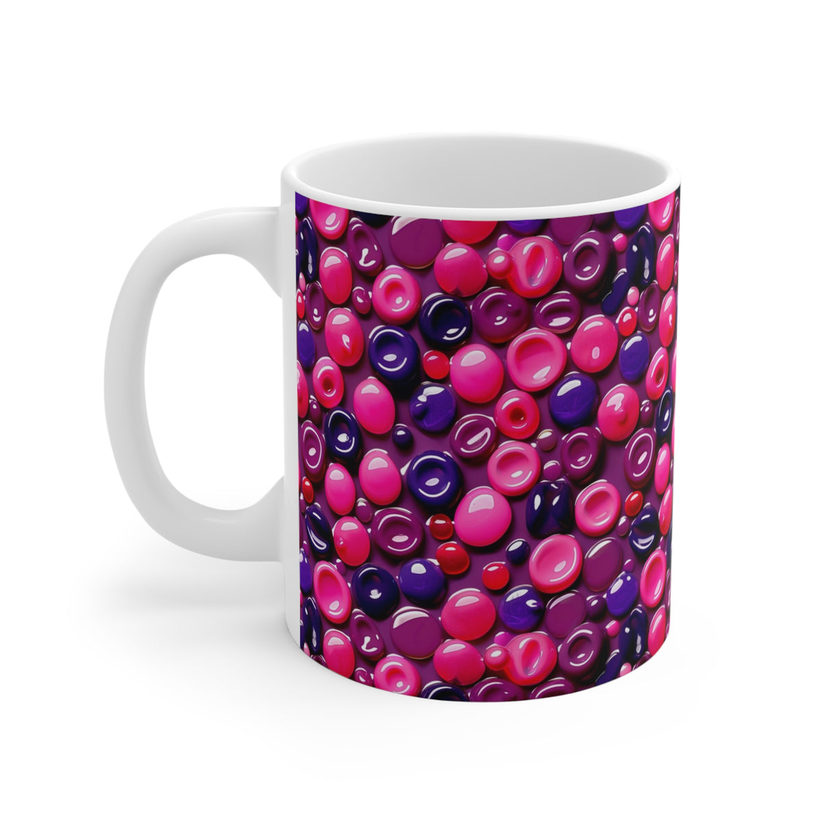 Colorful All-Over Candy Theme Coffee Mug Fun Ceramic Drinkware 043