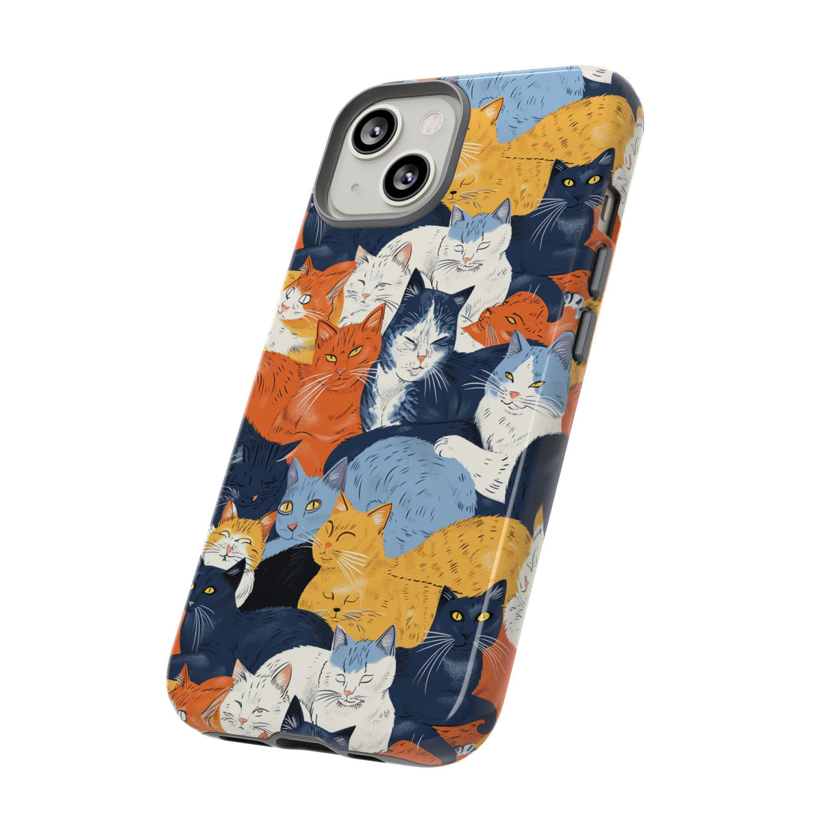 Seamless Cat Pattern Design Phone Case – Playful and Stylish Cat-Themed Phone Cover