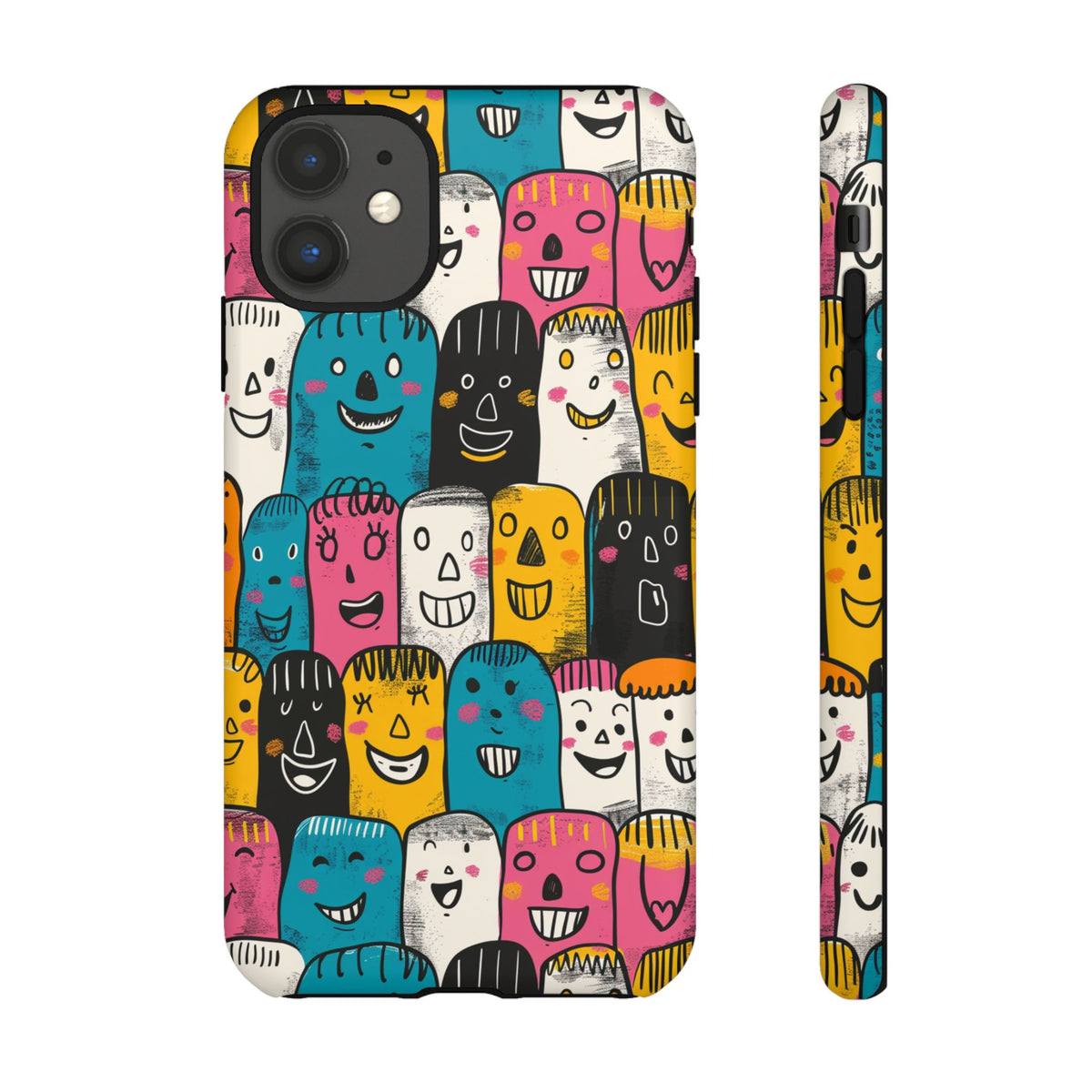 Happy Faces Phone Case – Joyful and Cheerful Design for a Bright Look 5