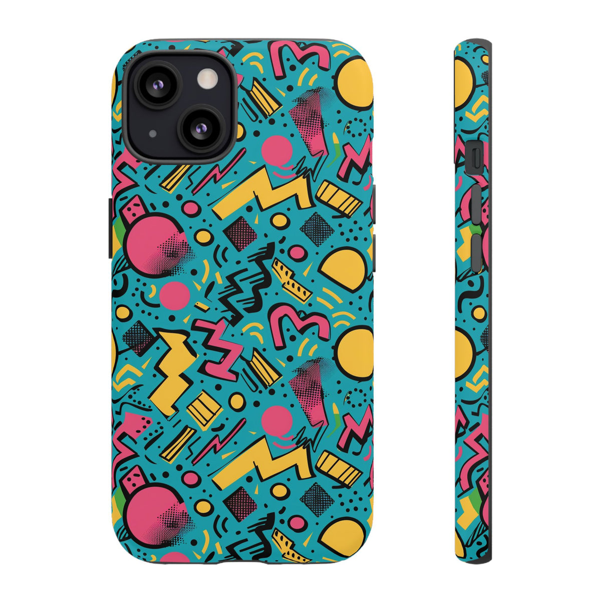 90s Themed Seamless Pattern Phone Case – Embrace Retro Style and Protection 253