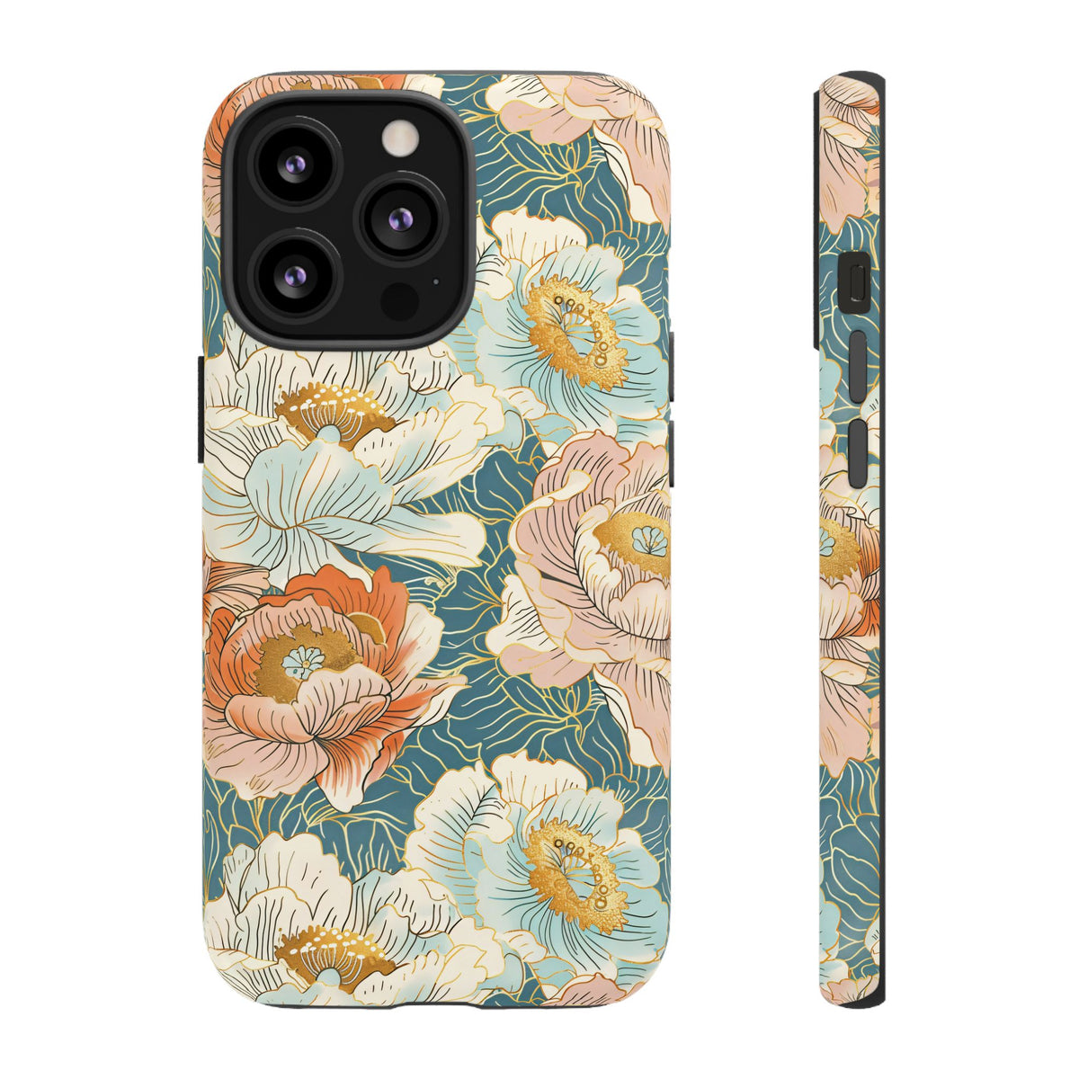 Japanese Blossom Asian Floral Design Phone Case – Elegant Floral Phone Cover 3