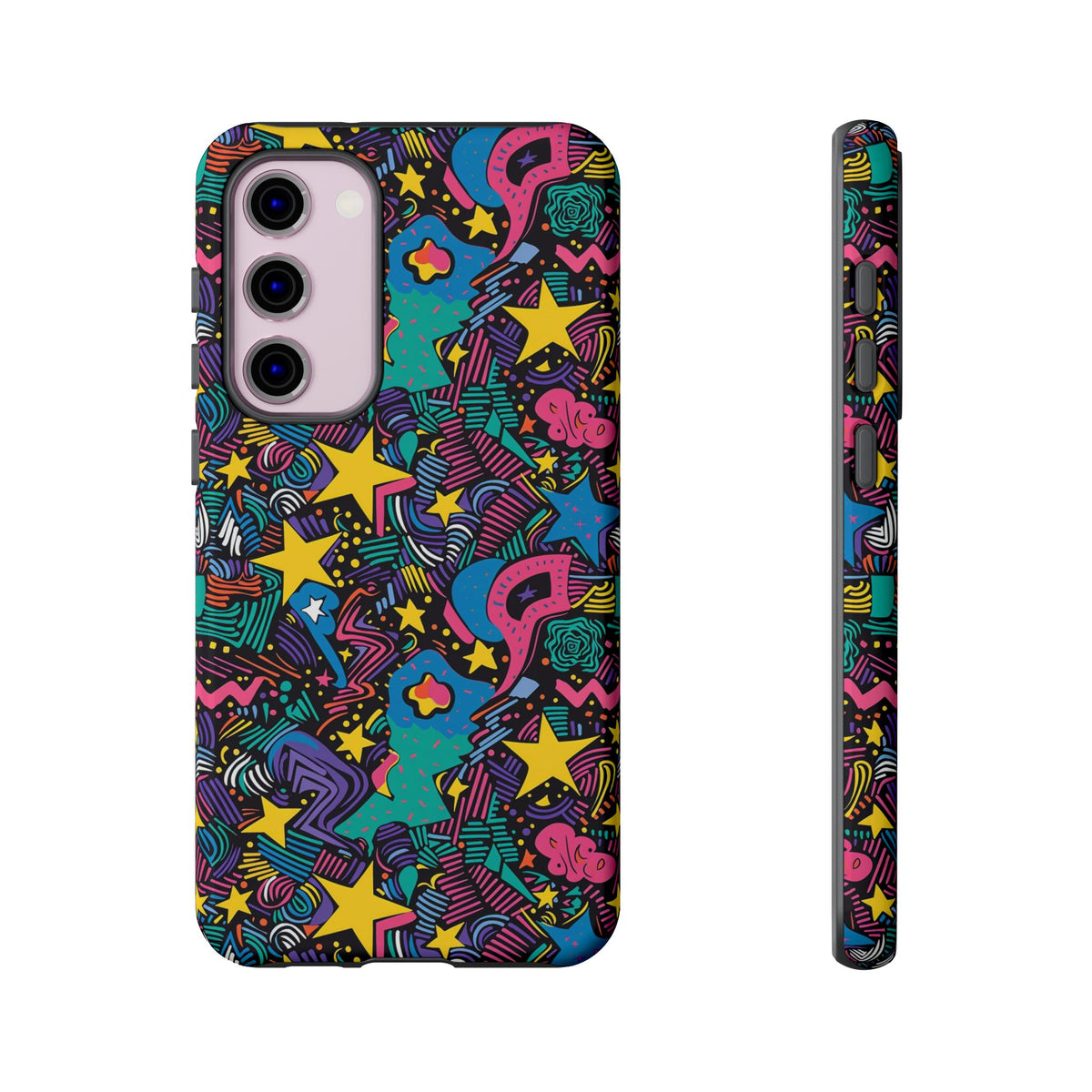 90s Themed Seamless Pattern Phone Case – Embrace Retro Style and Protection 227