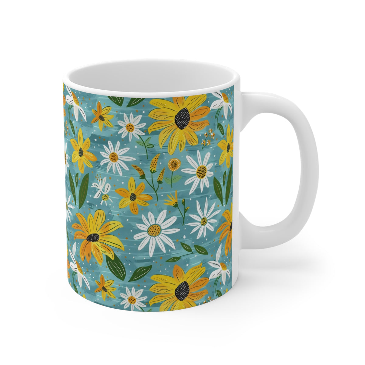 Seamless Summer Pattern Coffee Mug - Bright and Fun Design for Summer Lovers 201
