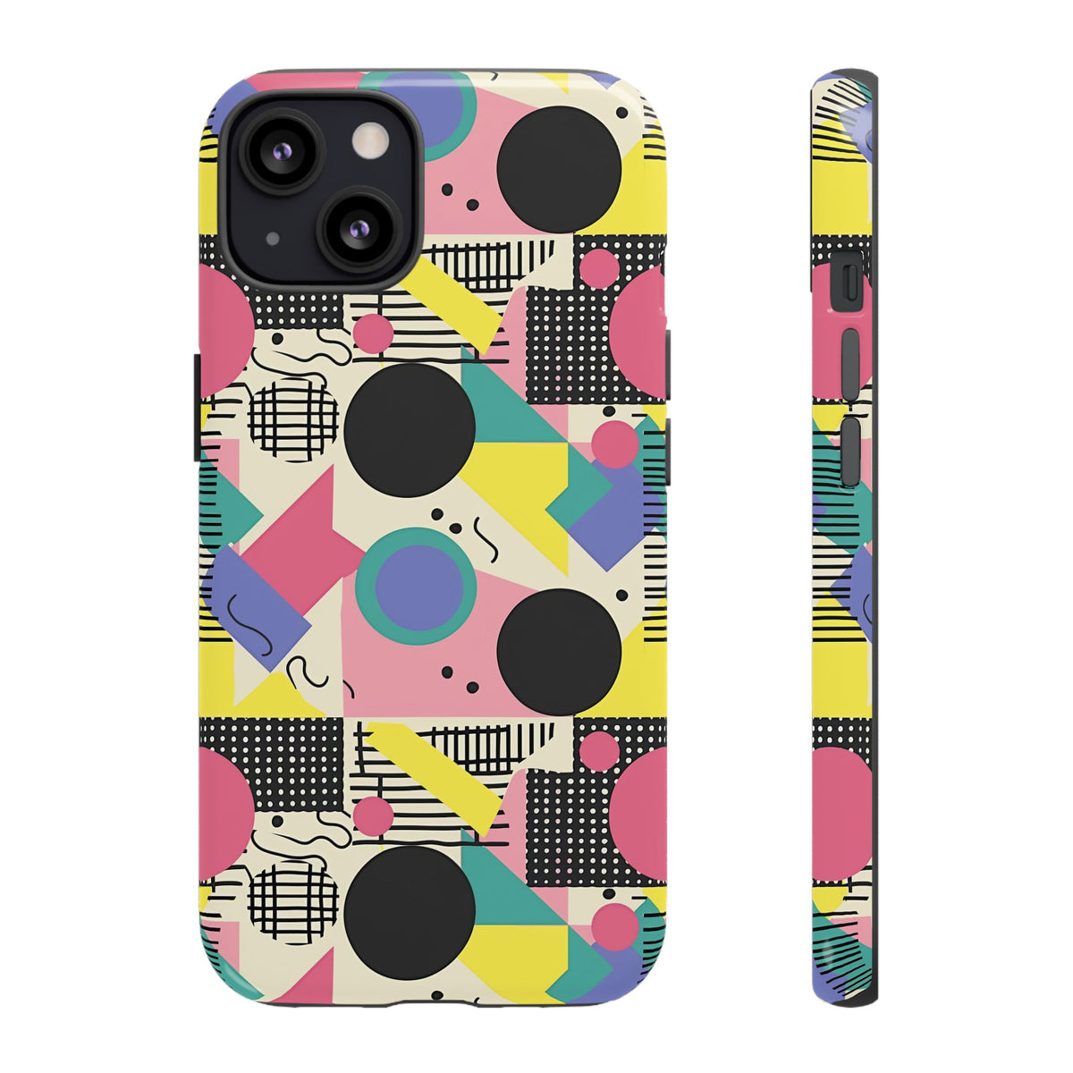 90s Themed Seamless Pattern Phone Case – Embrace Retro Style and Protection 228