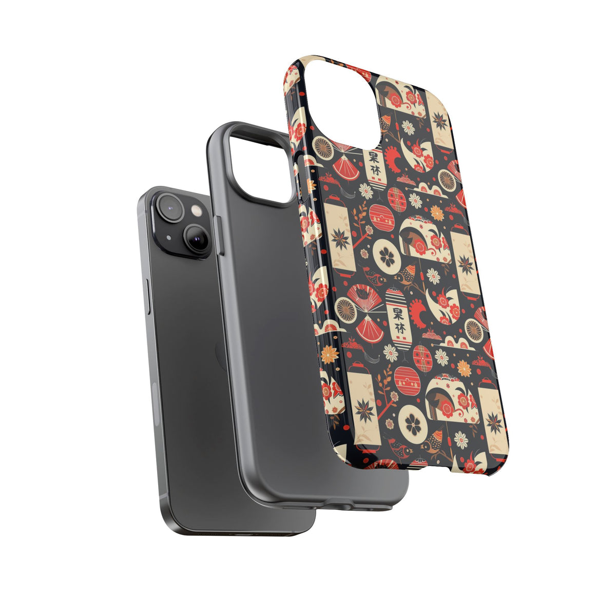 Japanese Pattern Phone Case – Elegant & Timeless Design for Your Phone 069