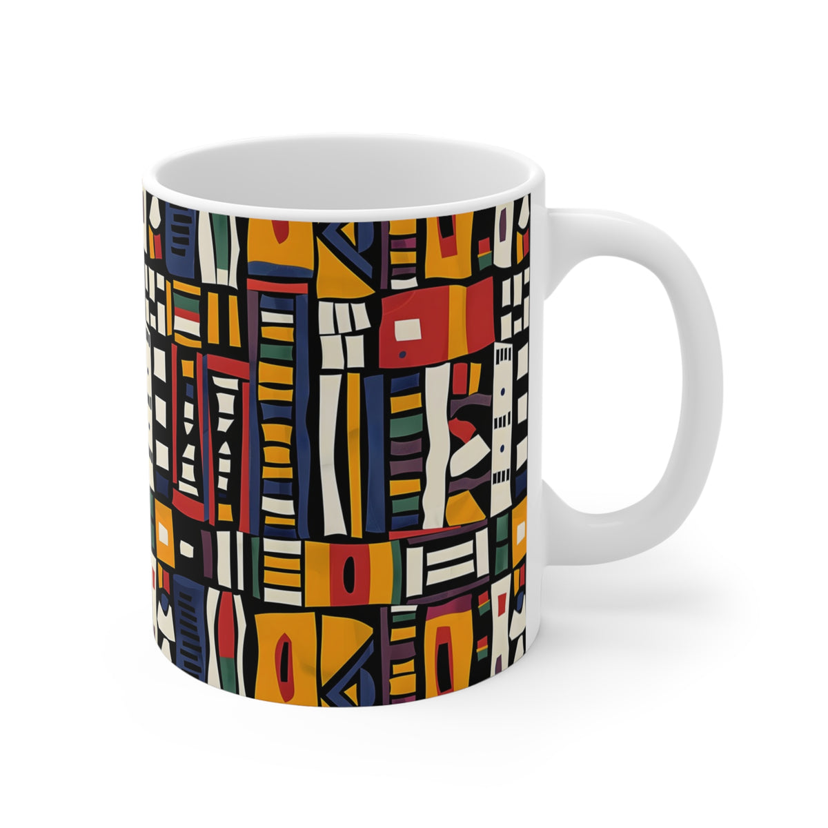 Retro Abstract Geometric Paper Patterns Coffee Mug