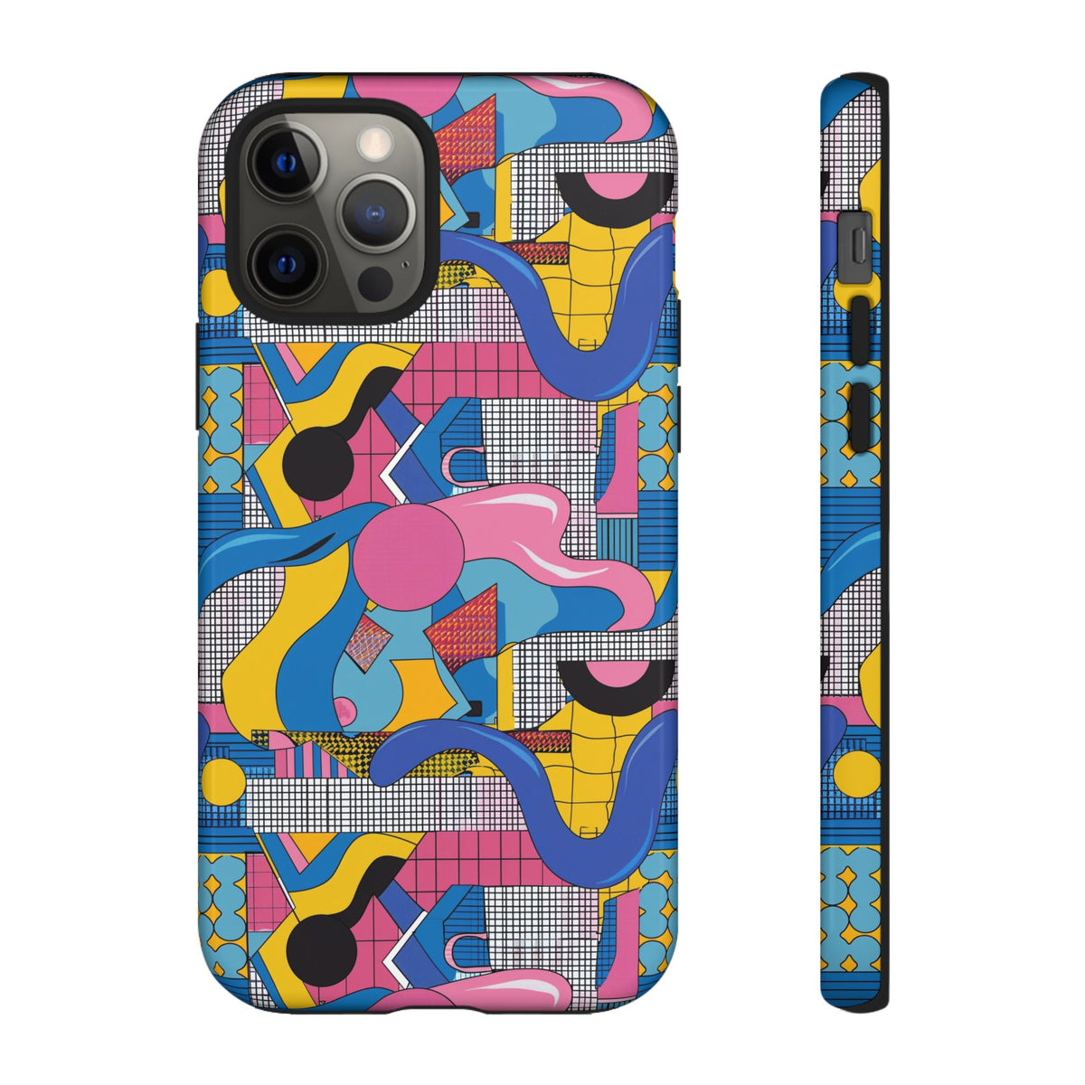 90s Themed Seamless Pattern Phone Case – Embrace Retro Style and Protection 224