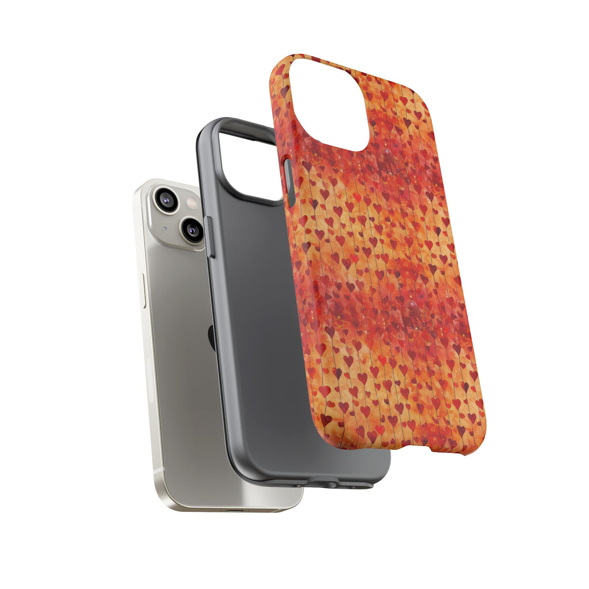 Heart Pattern Phone Case – Stylish & Loving Design for Your Device 827