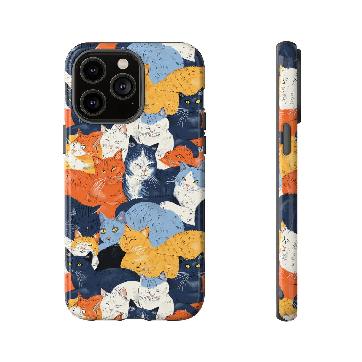 Seamless Cat Pattern Design Phone Case – Playful and Stylish Cat-Themed Phone Cover