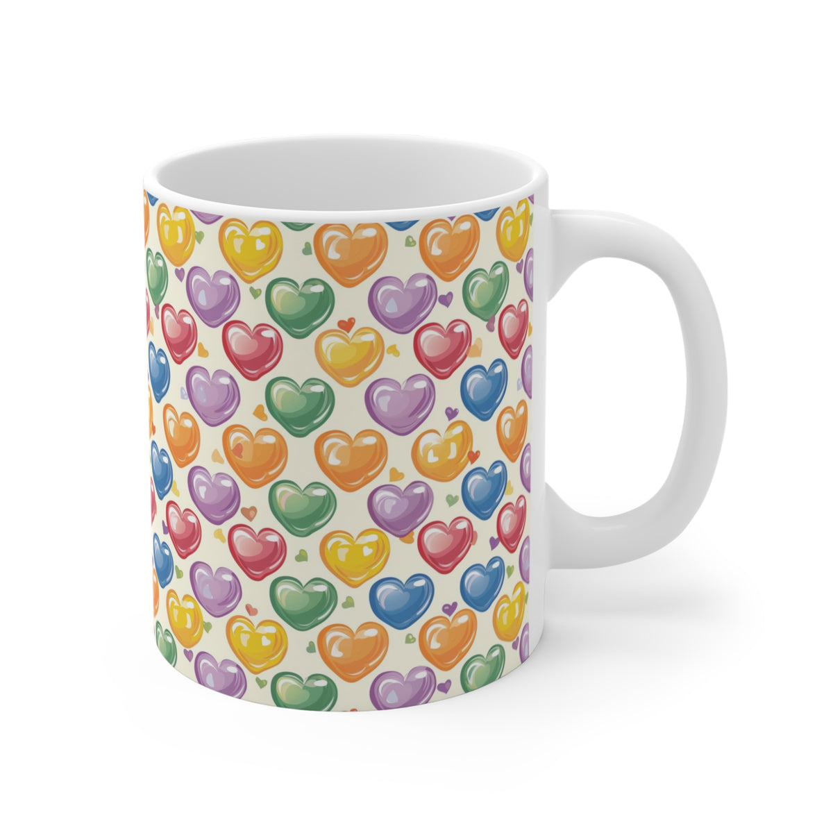 Colorful All-Over Candy Theme Coffee Mug Fun Ceramic Drinkware 460