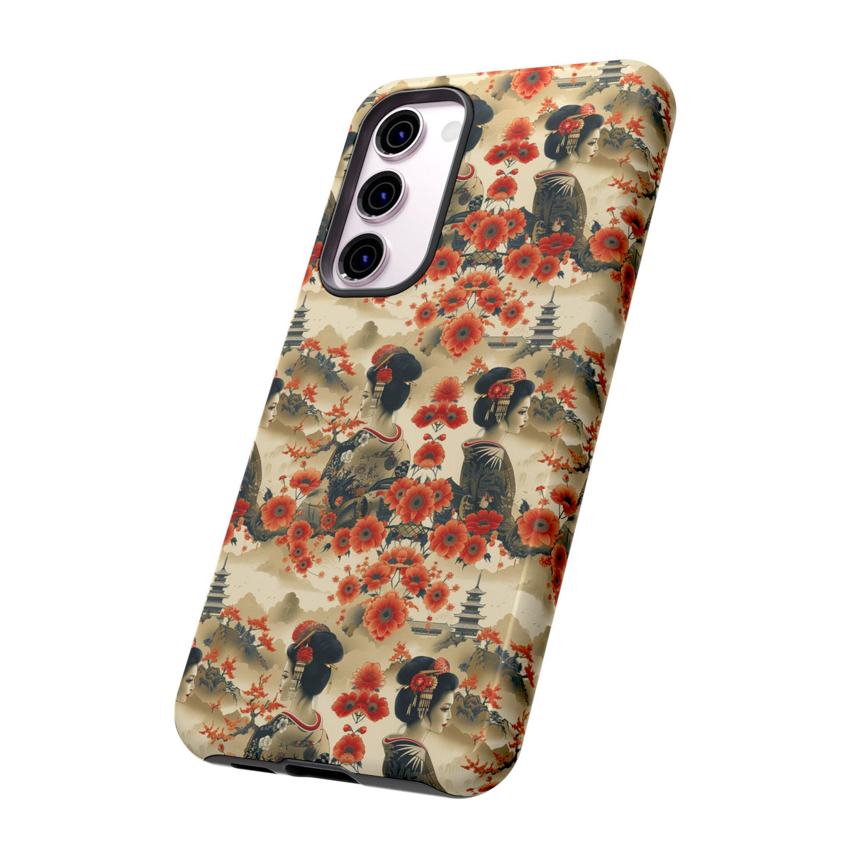 Japanese Pattern Phone Case – Elegant & Timeless Design for Your Phone 066