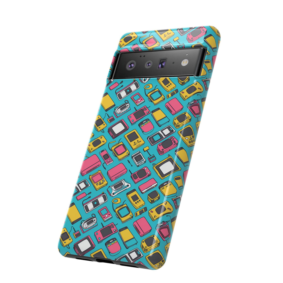 90s Themed Seamless Pattern Phone Case – Embrace Retro Style and Protection 237