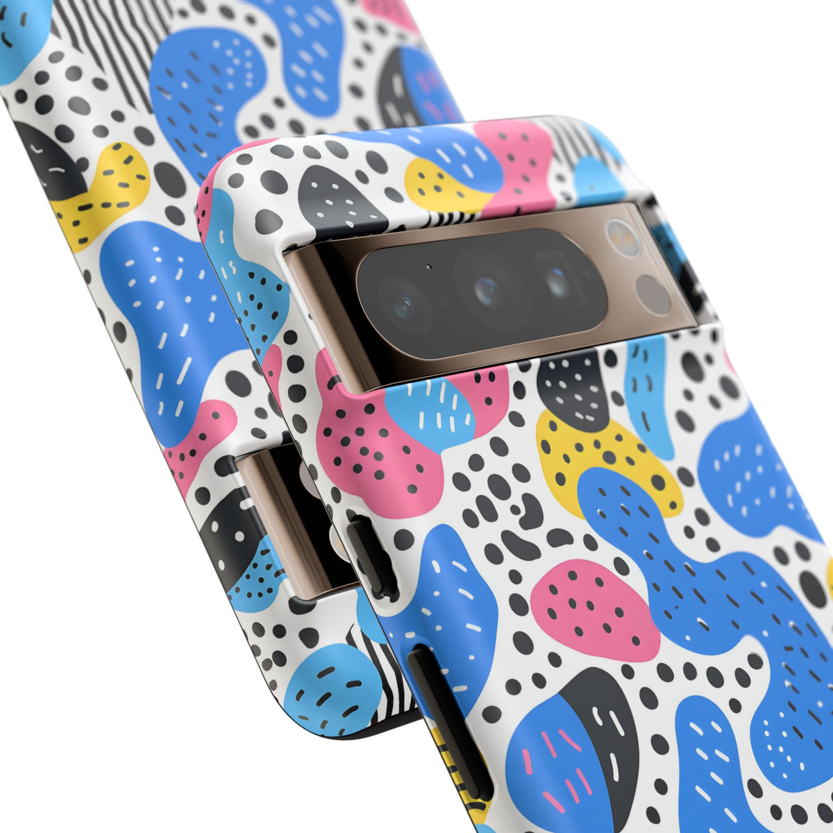 Abstract Baby Blue Memphis Design Phone Case – Sleek and Contemporary Artistry 2