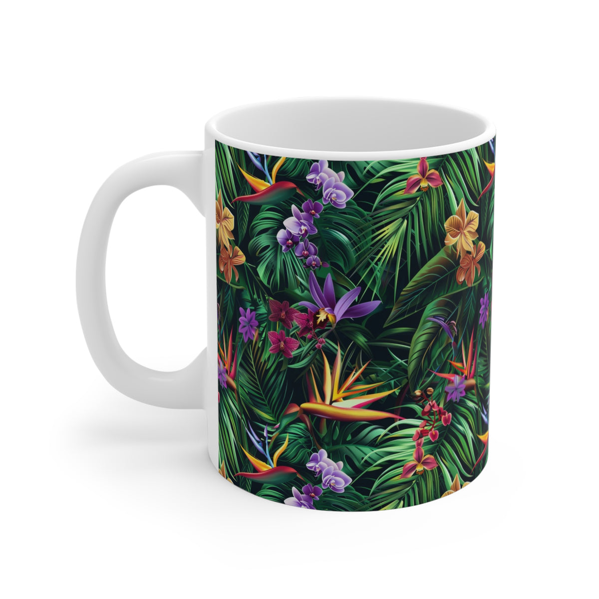 Endless Forest Pattern Coffee Mug - Nature-Inspired Ceramic Drinkware 092