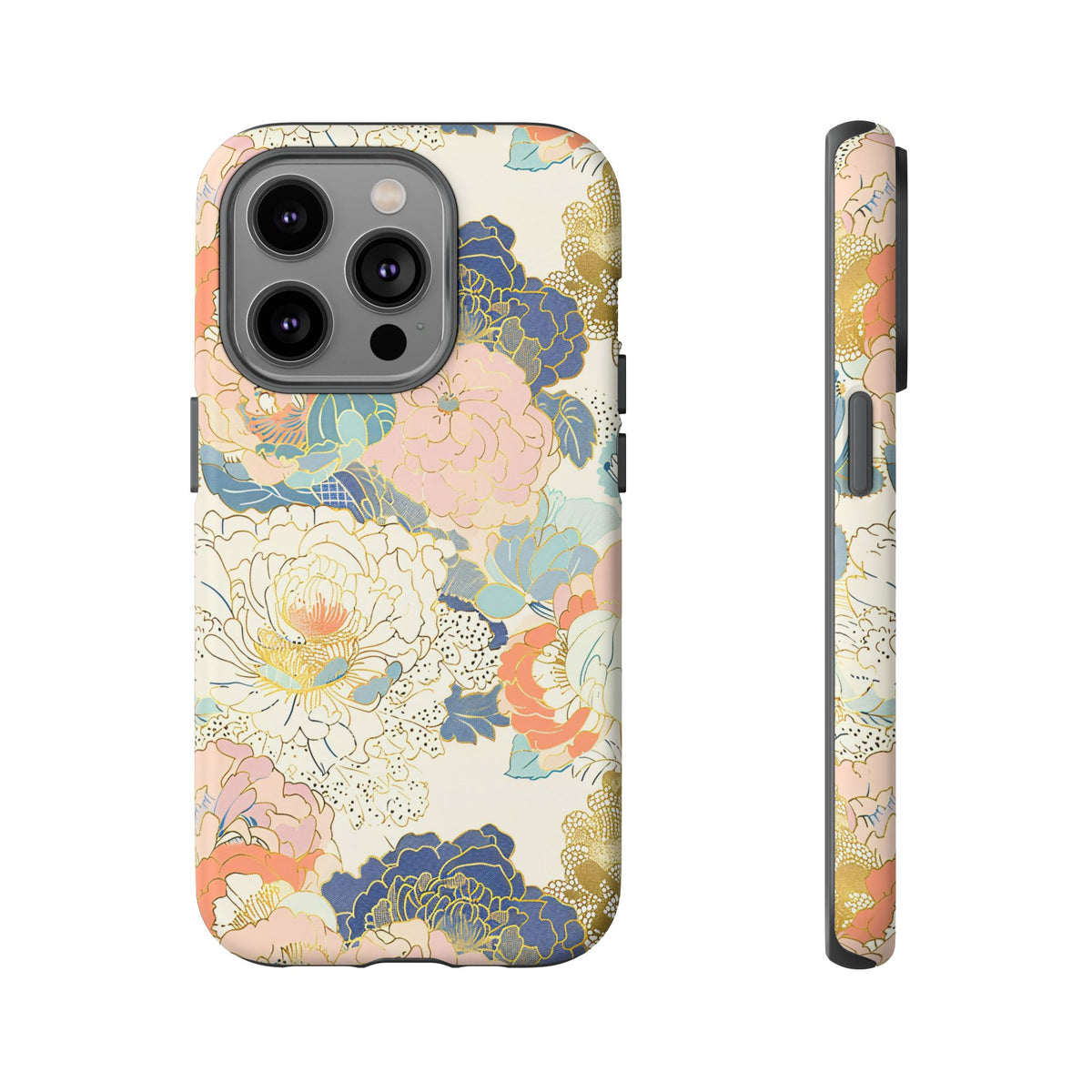 Japanese Blossom Asian Floral Design Phone Case – Elegant Floral Phone Cover 4