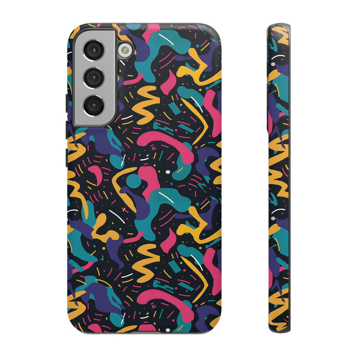 90s Themed Seamless Pattern Phone Case – Embrace Retro Style and Protection 235