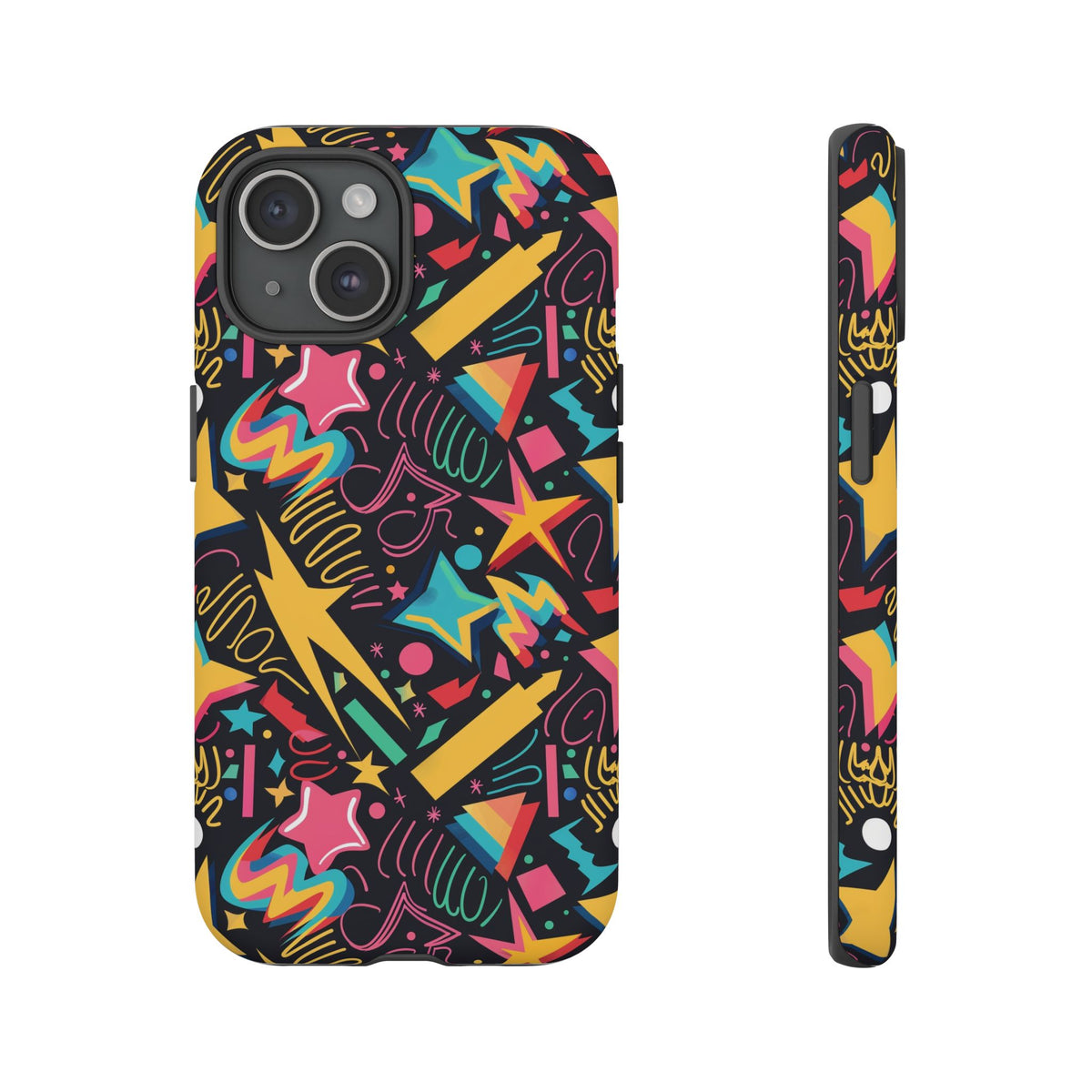 90s Themed Seamless Pattern Phone Case – Embrace Retro Style and Protection 232