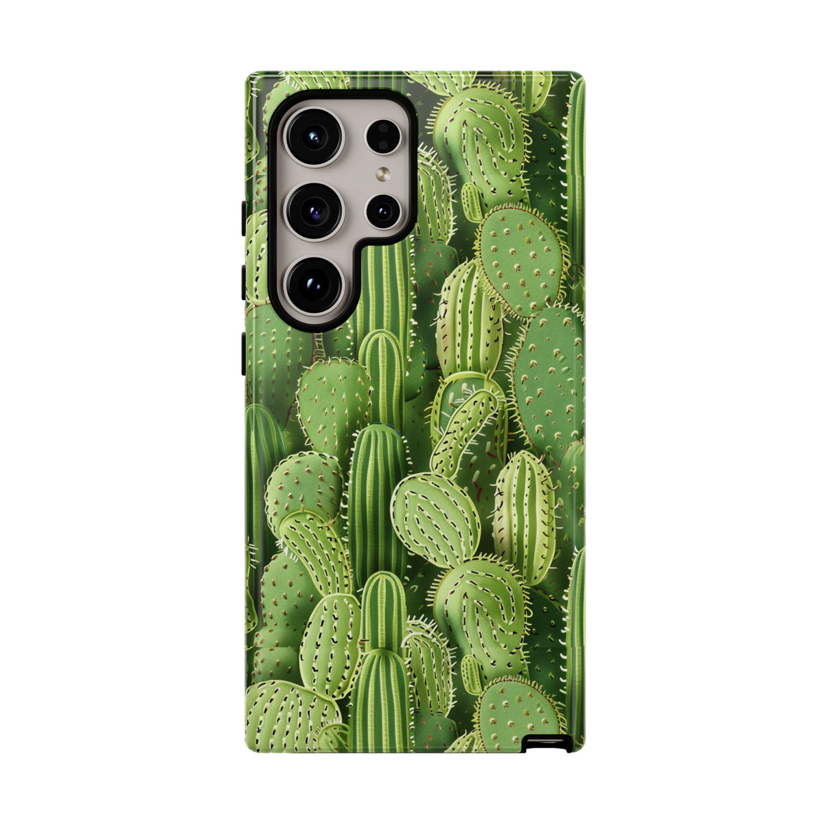 Cactus Embroidery Phone Case – Elegant and Unique Handcrafted Cactus Design