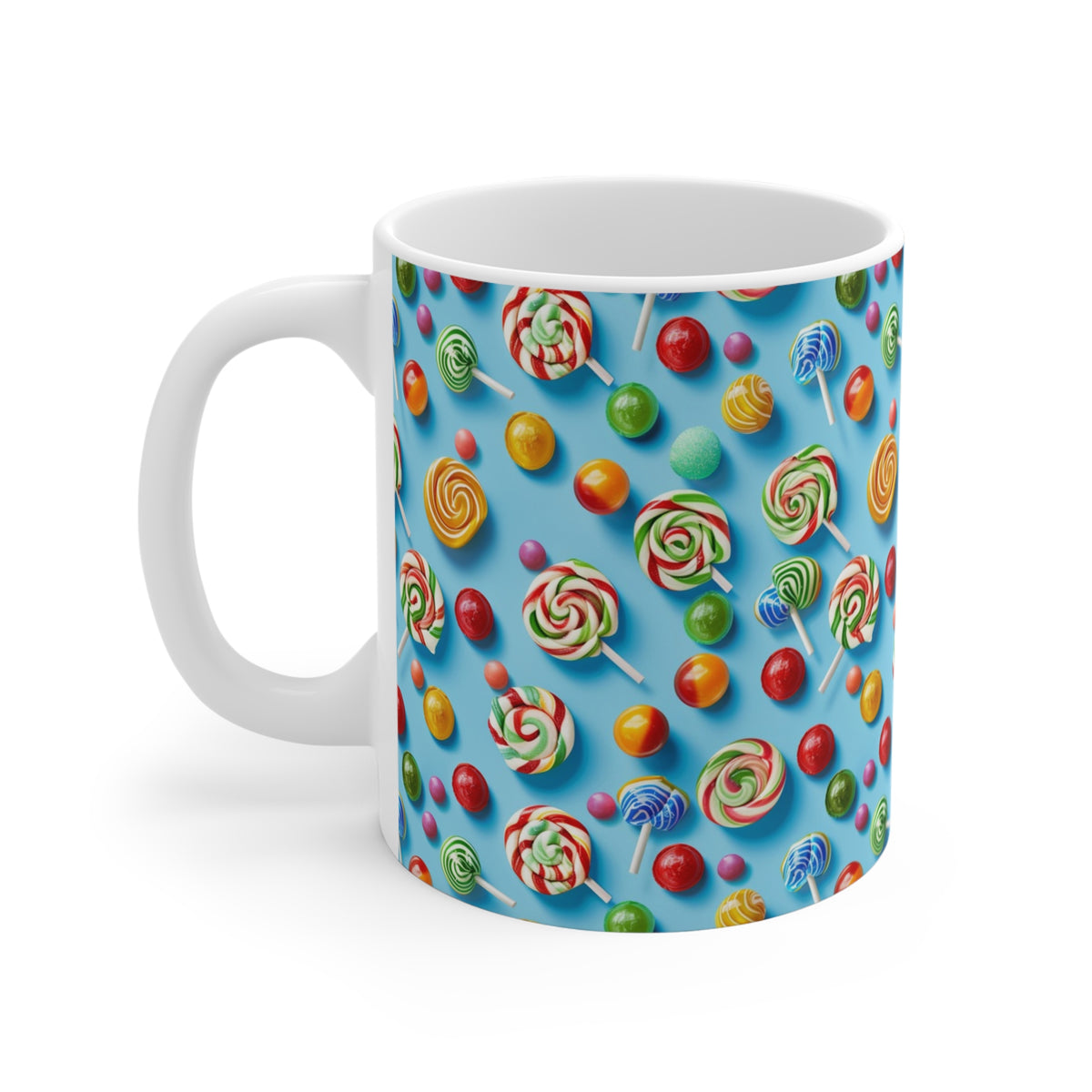 Colorful All-Over Candy Theme Coffee Mug Fun Ceramic Drinkware 105