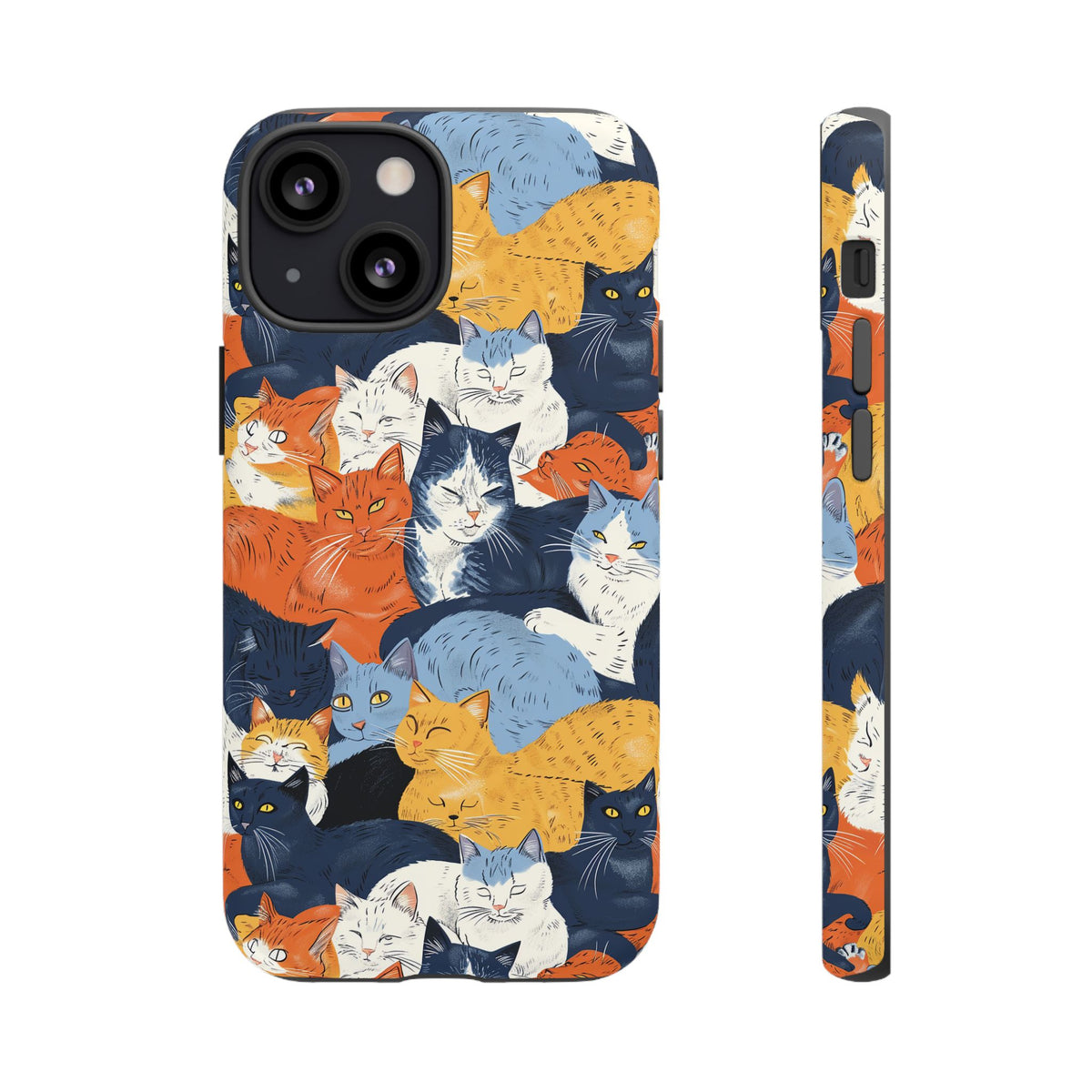 Seamless Cat Pattern Design Phone Case – Playful and Stylish Cat-Themed Phone Cover