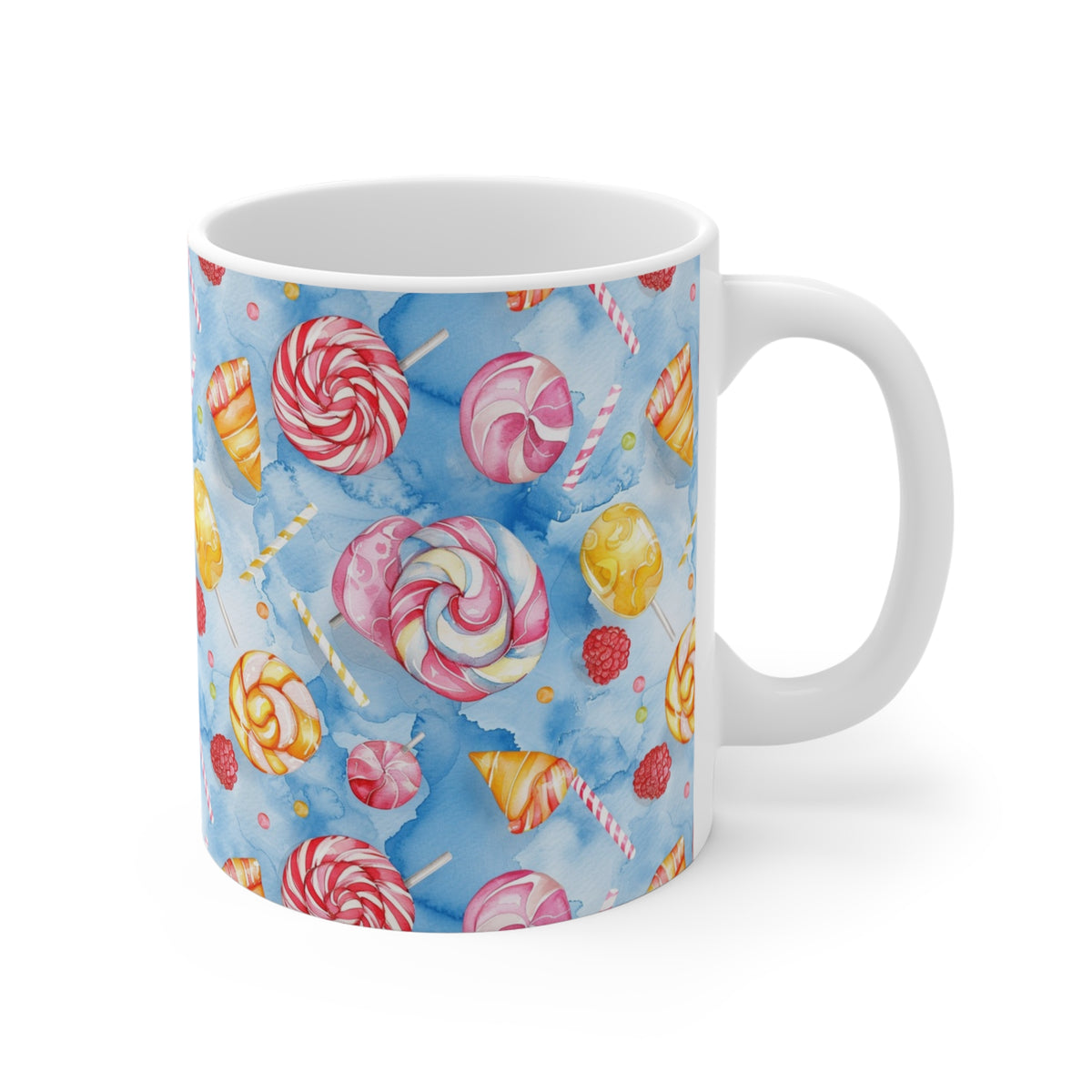 Colorful All-Over Candy Theme Coffee Mug Fun Ceramic Drinkware 098