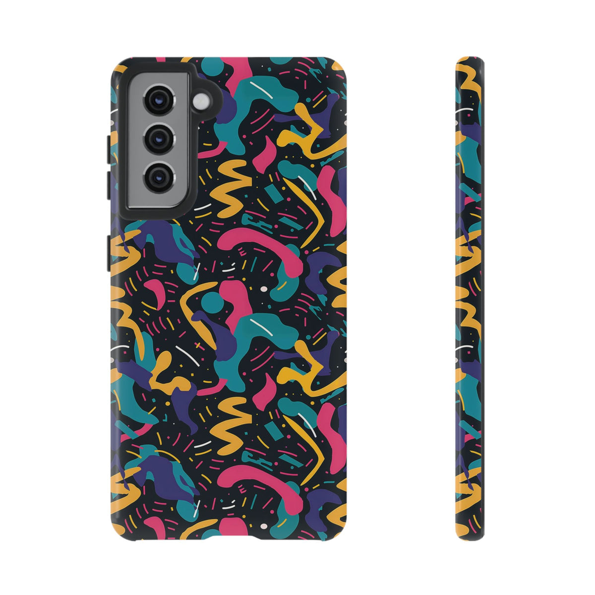 90s Themed Seamless Pattern Phone Case – Embrace Retro Style and Protection 235