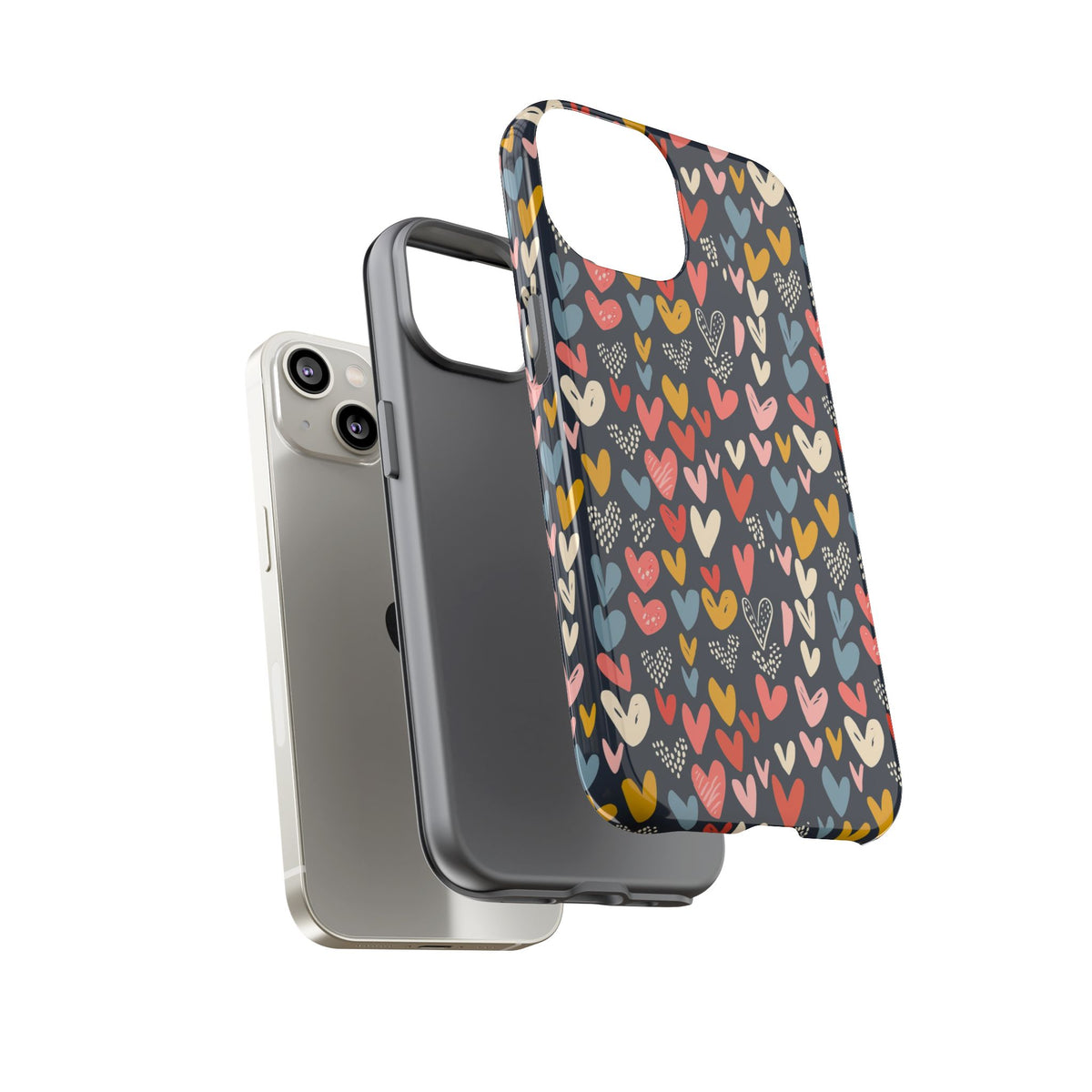 Heart Pattern Phone Case – Stylish & Loving Design for Your Device 816