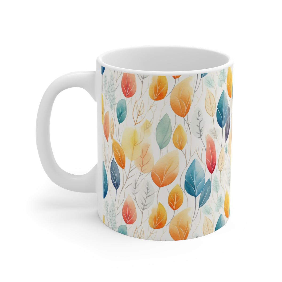 Various Watercolor Design All Over Coffee Mug – Unique Artistic Ceramic Coffee Cup 149