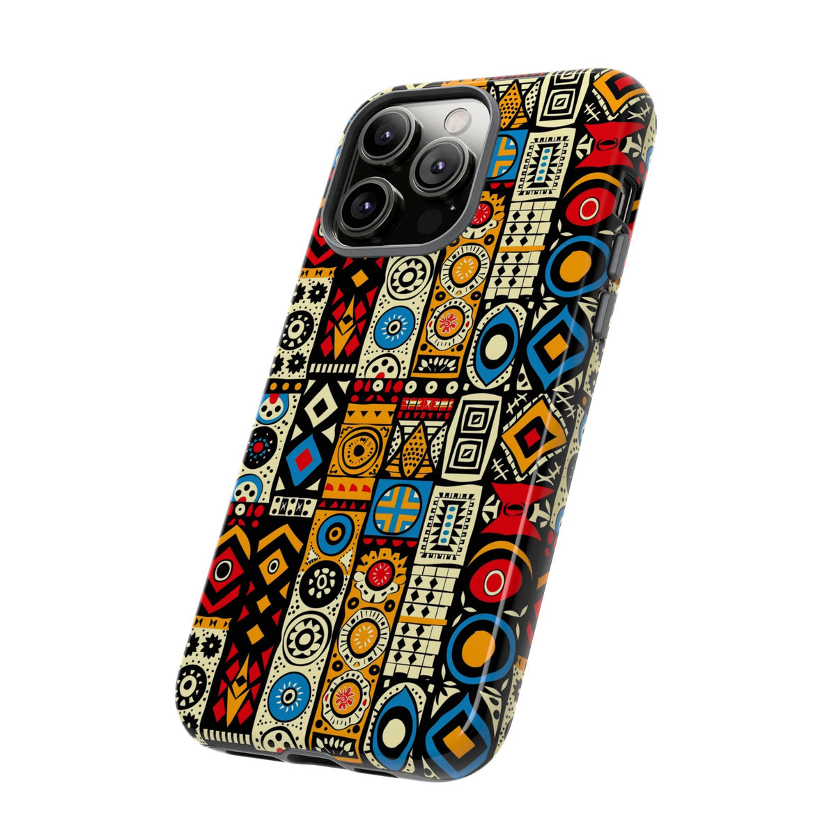 Stylish African Pattern Phone Case – Unique and Vibrant Protection 206