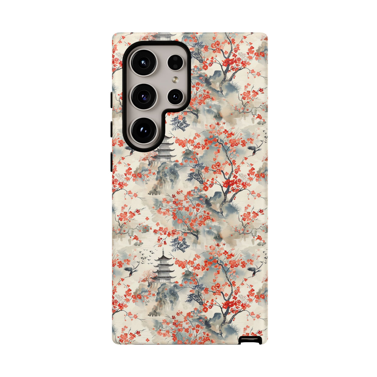 Japanese Style Pattern Phone Case - Elegant & Protective Cover